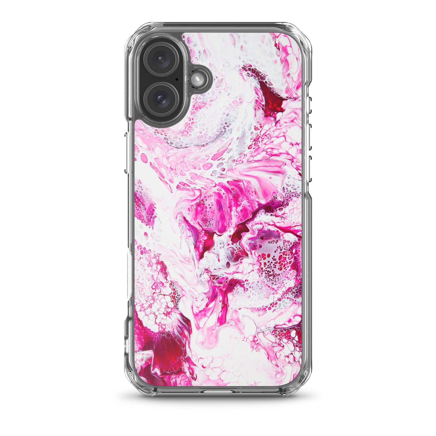 NightOwl Studio Custom Phone Case Compatible with iPhone, Ultra Slim Cover with Heavy Duty Scratch Resistant Shockproof Protection, Pink Distortion