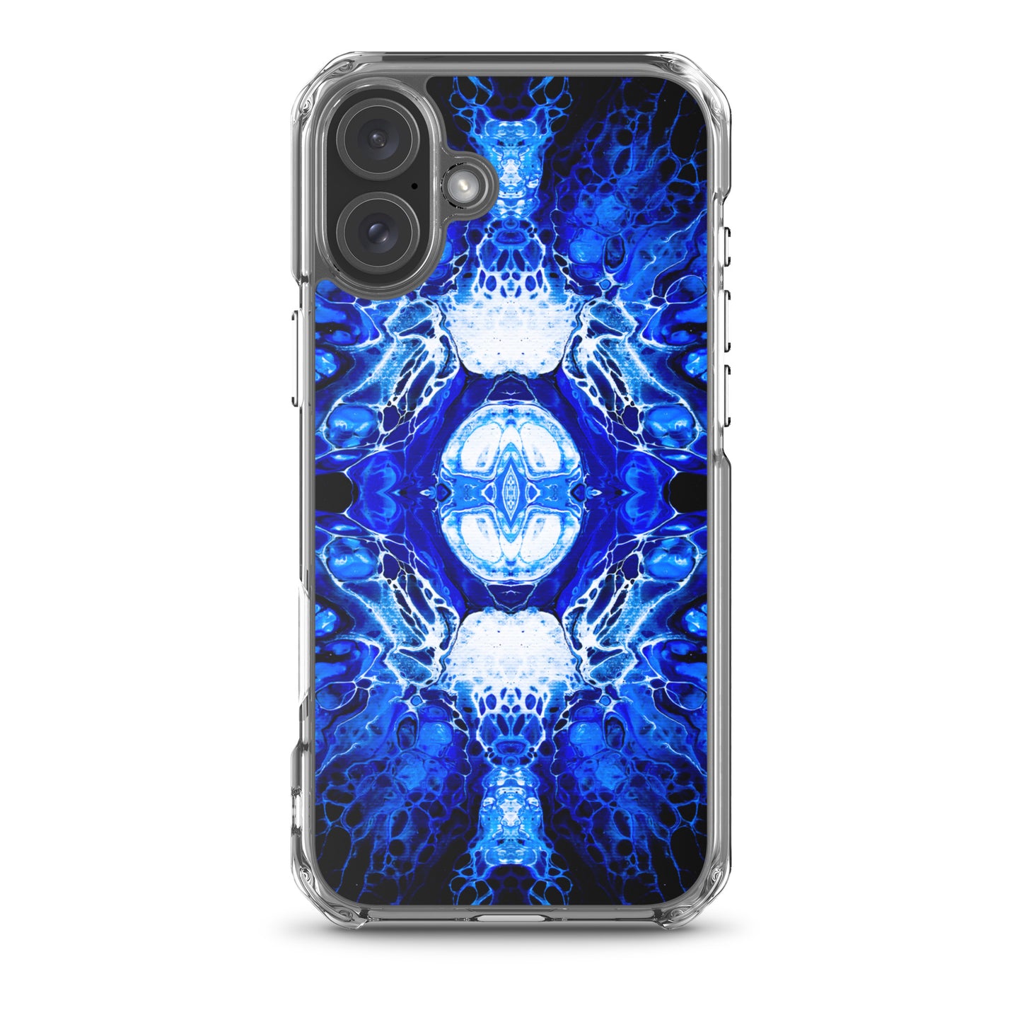 NightOwl Studio Custom Phone Case Compatible with iPhone, Ultra Slim Cover with Heavy Duty Scratch Resistant Shockproof Protection, Blue Nucleus