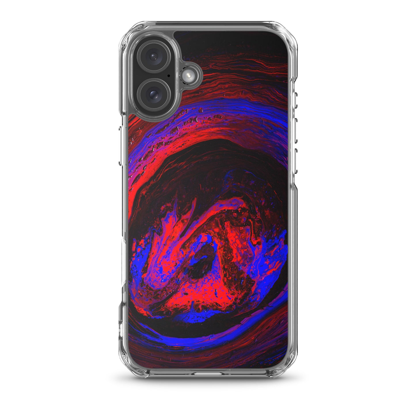 NightOwl Studio Custom Phone Case Compatible with iPhone, Ultra Slim Cover with Heavy Duty Scratch Resistant Shockproof Protection, Red Vortex