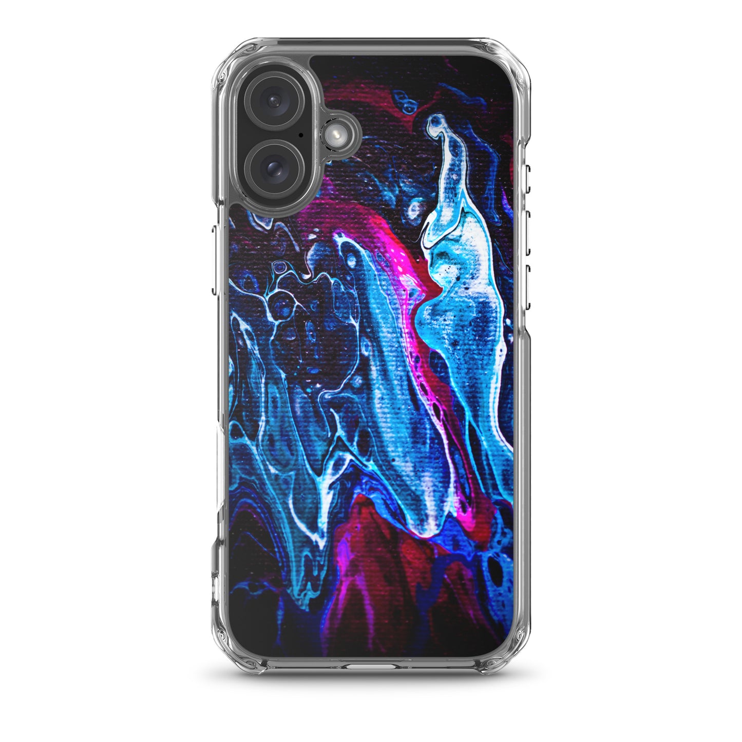 NightOwl Studio Custom Phone Case Compatible with iPhone, Ultra Slim Cover with Heavy Duty Scratch Resistant Protection, Blue Liquid