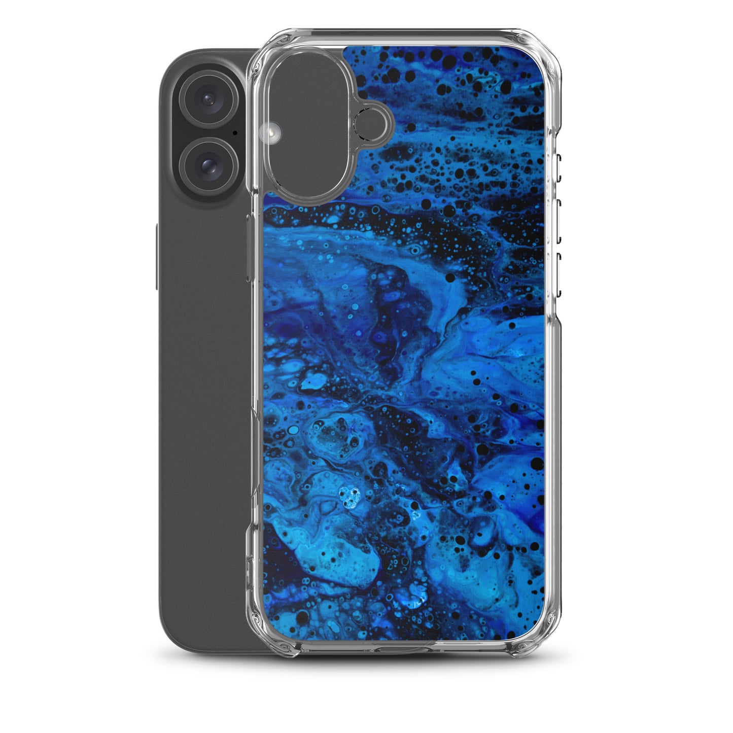 NightOwl Studio Custom Phone Case Compatible with iPhone, Ultra Slim Cover with Heavy Duty Scratch Resistant Shockproof Protection, Blue Abyss