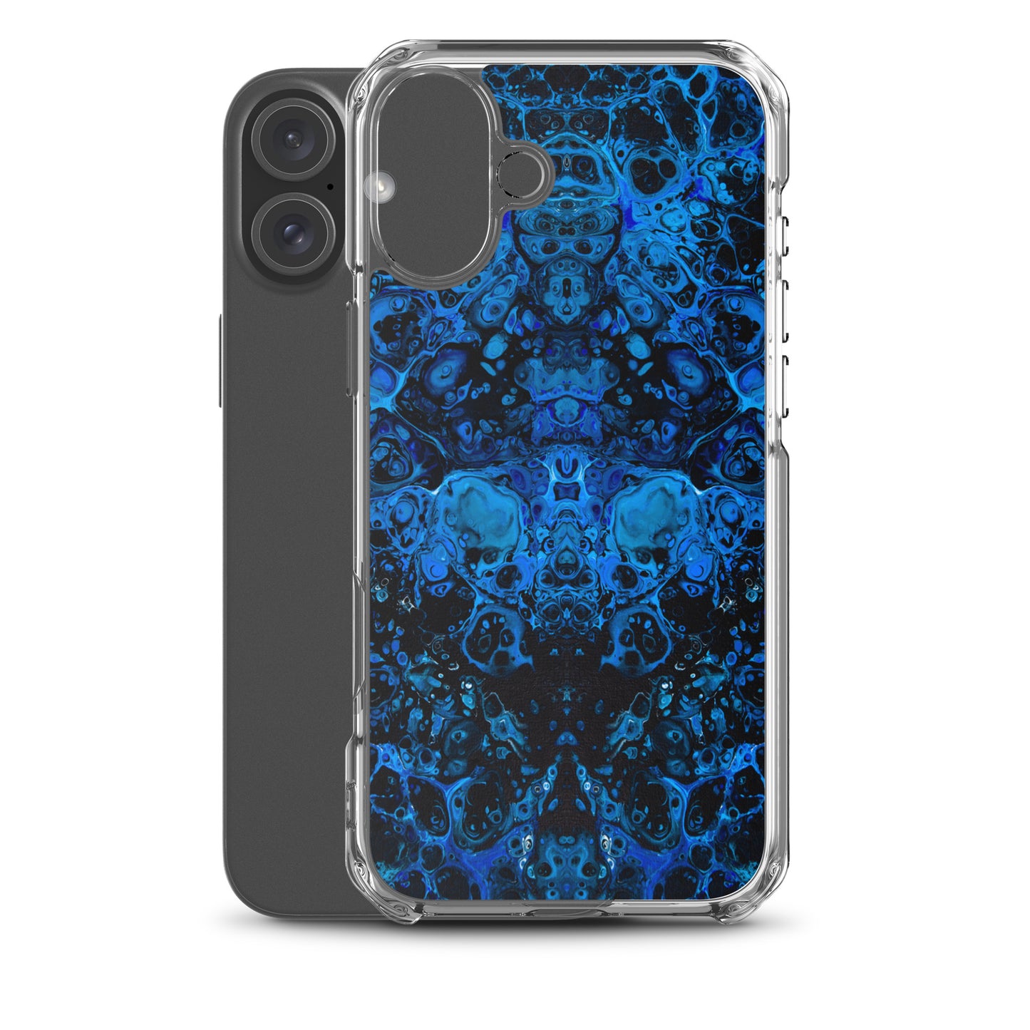 NightOwl Studio Custom Phone Case Compatible with iPhone, Ultra Slim Cover with Heavy Duty Scratch Resistant Shockproof Protection, Azul