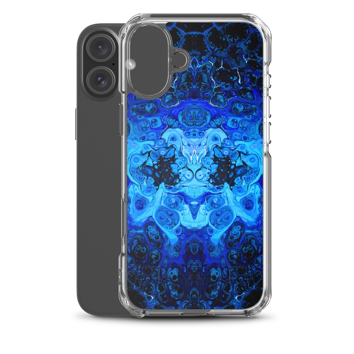 NightOwl Studio Custom Phone Case Compatible with iPhone, Ultra Slim Cover with Heavy Duty Scratch Resistant Shockproof Protection, Blue Bliss