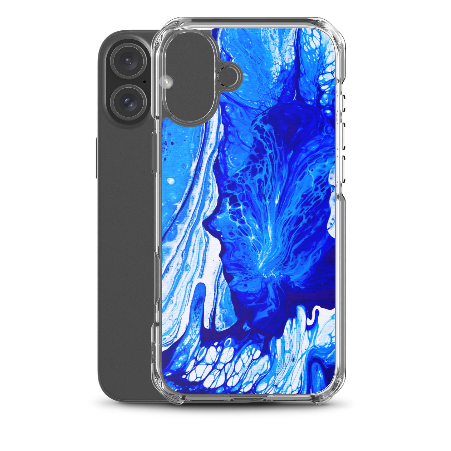 NightOwl Studio Custom Phone Case Compatible with iPhone, Ultra Slim Cover with Heavy Duty Scratch Resistant Shockproof Protection, Ms. Blue