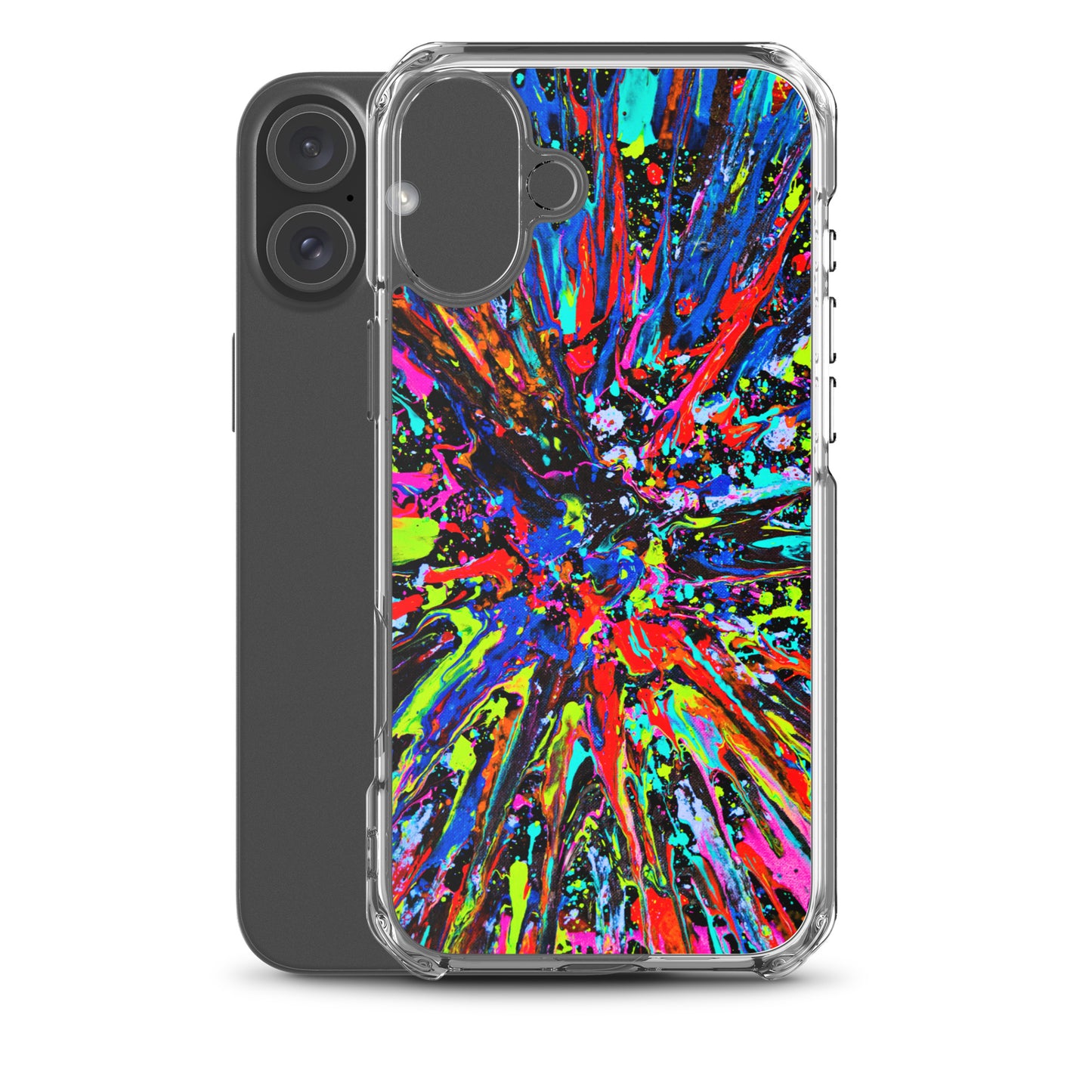 NightOwl Studio Custom Phone Case Compatible with iPhone, Ultra Slim Cover with Heavy Duty Scratch Resistant Shockproof Protection, Splatter