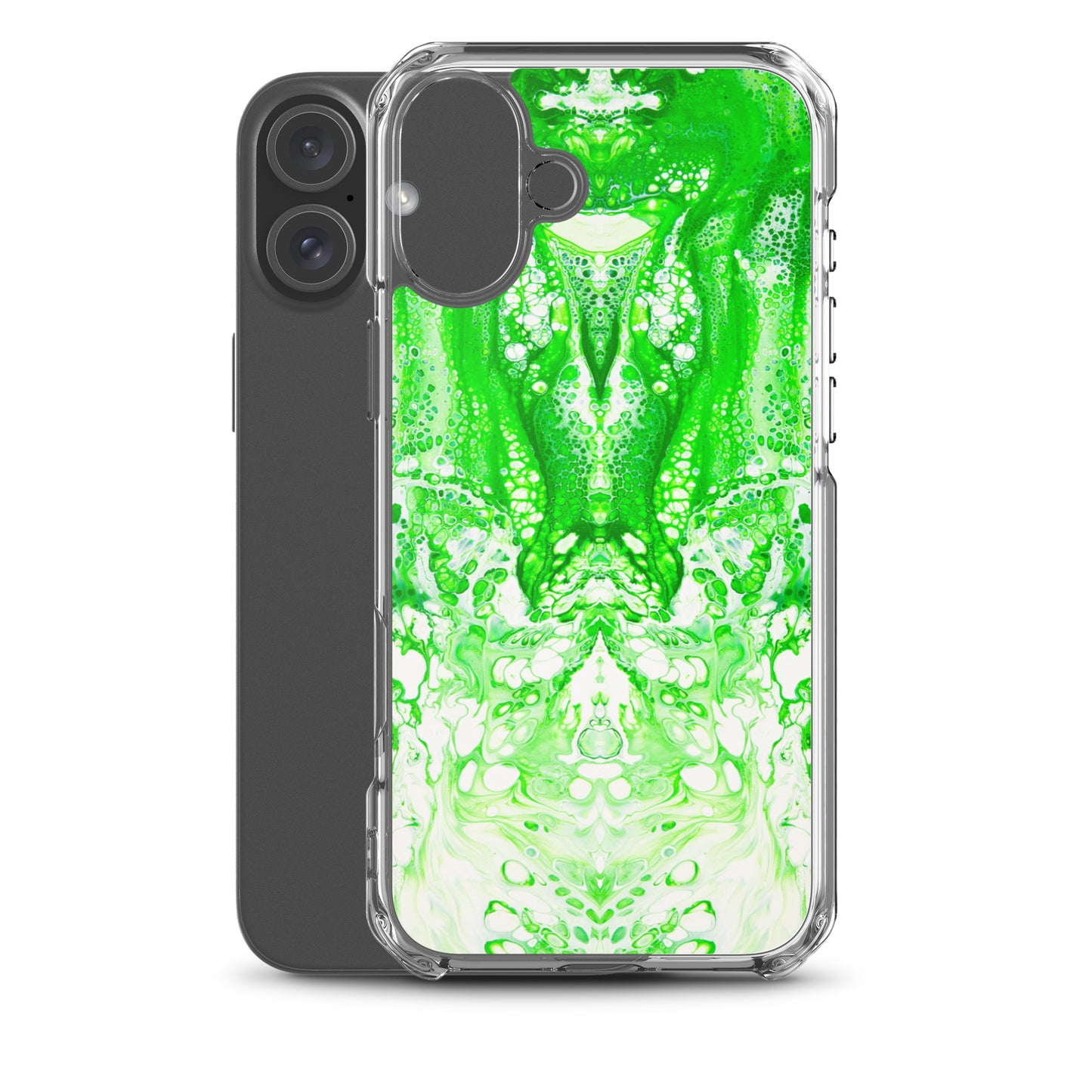 NightOwl Studio Custom Phone Case Compatible with iPhone, Ultra Slim Cover with Heavy Duty Scratch Resistant Shockproof Protection, Lime Time