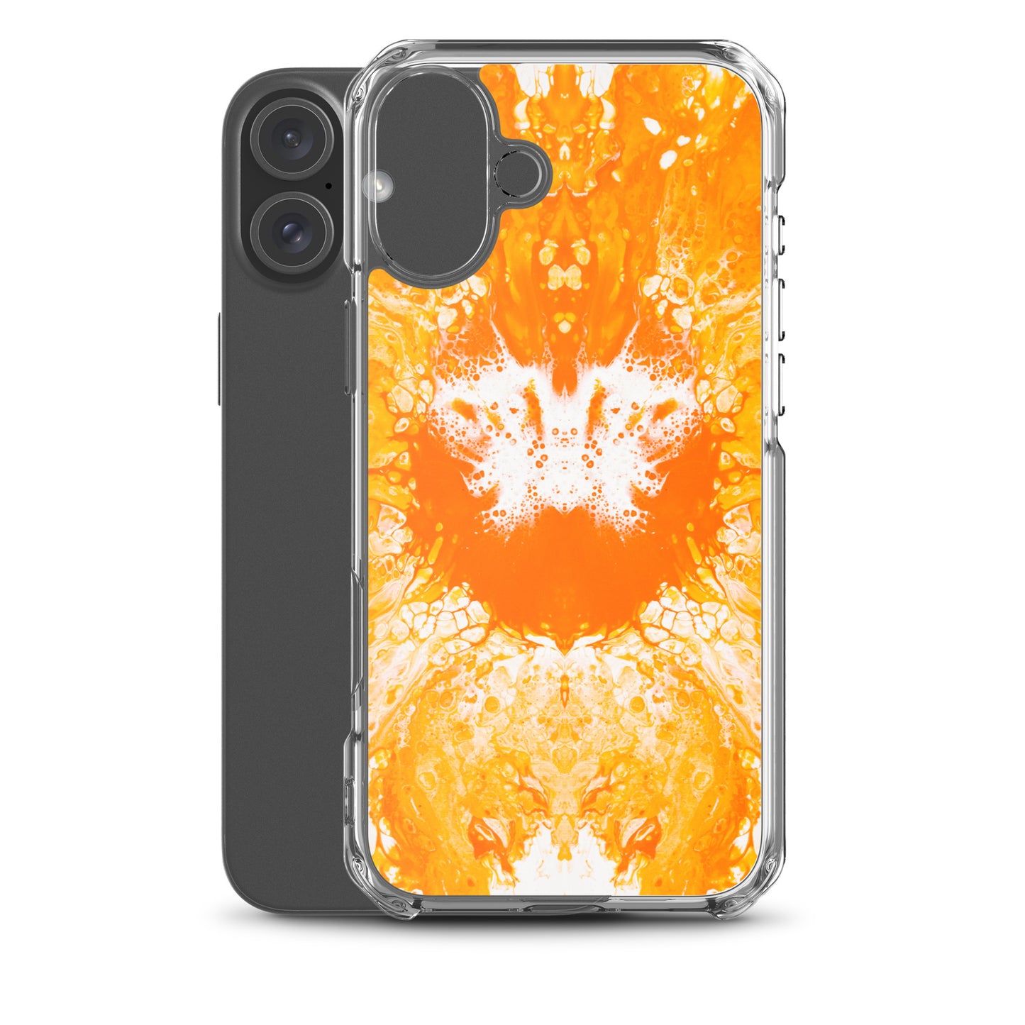 NightOwl Studio Custom Phone Case Compatible with iPhone, Ultra Slim Cover with Heavy Duty Scratch Resistant Shockproof Protection, Naranja