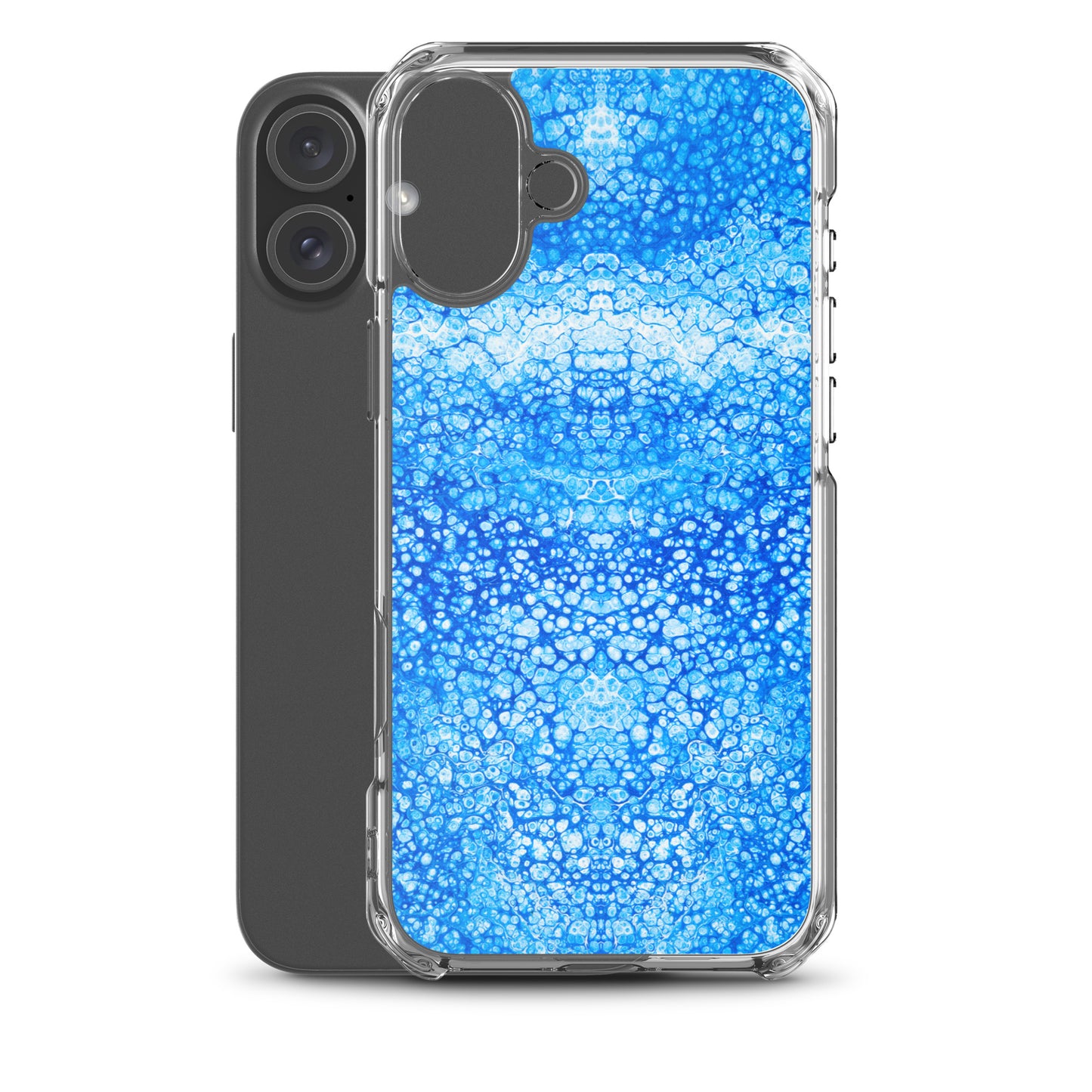 NightOwl Studio Custom Phone Case Compatible with iPhone, Ultra Slim Cover with Heavy Duty Scratch Resistant Shockproof Protection, Cryptic Blue