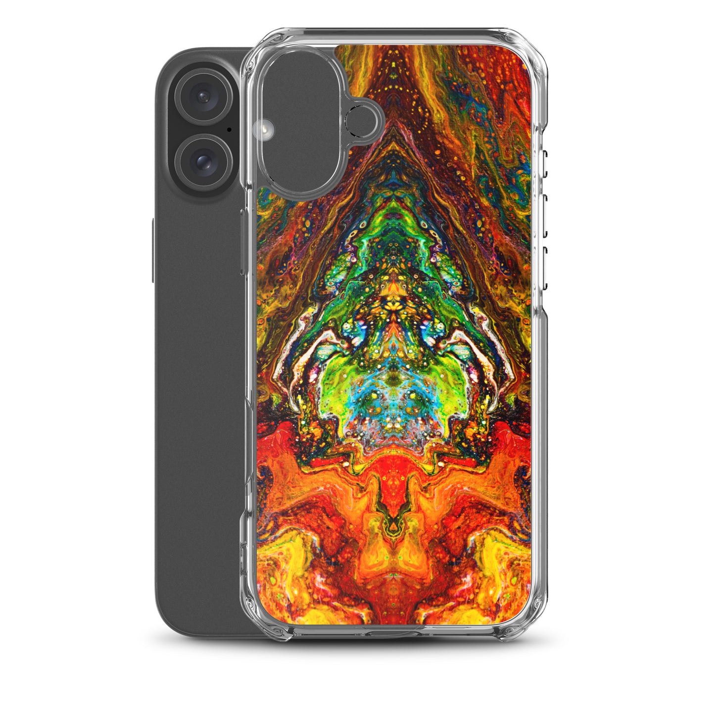 NightOwl Studio Custom Phone Case Compatible with iPhone, Ultra Slim Cover with Heavy Duty Scratch Resistant Shockproof Protection, Psychedelic Something