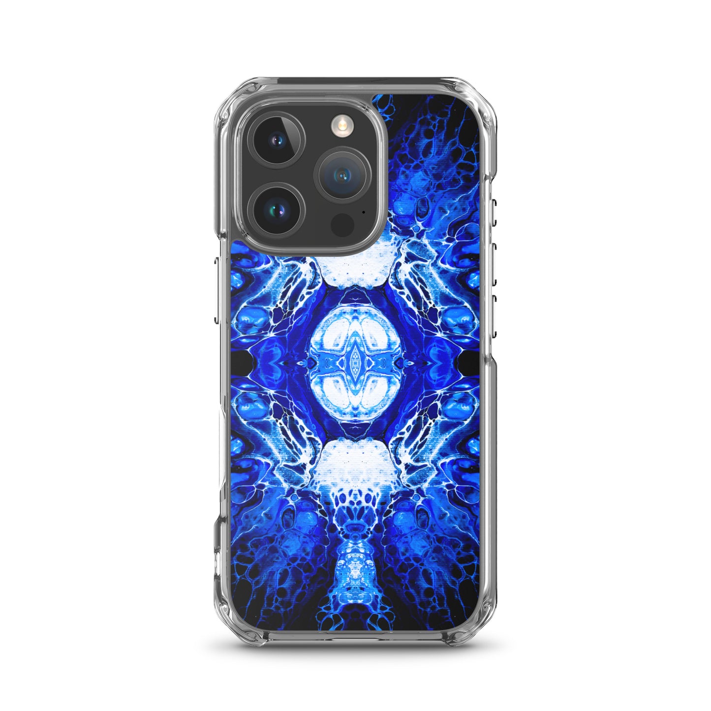 NightOwl Studio Custom Phone Case Compatible with iPhone, Ultra Slim Cover with Heavy Duty Scratch Resistant Shockproof Protection, Blue Nucleus