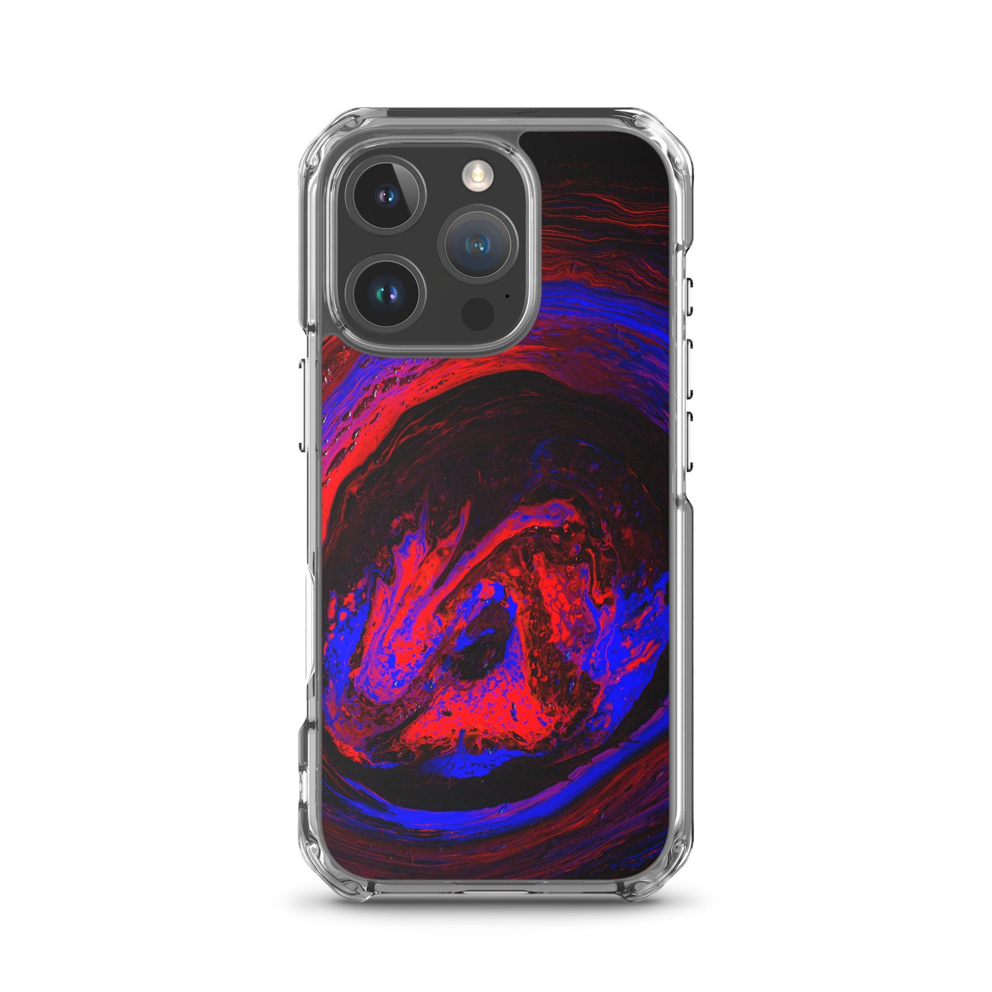 NightOwl Studio Custom Phone Case Compatible with iPhone, Ultra Slim Cover with Heavy Duty Scratch Resistant Shockproof Protection, Red Vortex