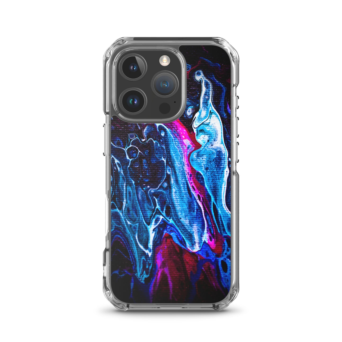 NightOwl Studio Custom Phone Case Compatible with iPhone, Ultra Slim Cover with Heavy Duty Scratch Resistant Protection, Blue Liquid