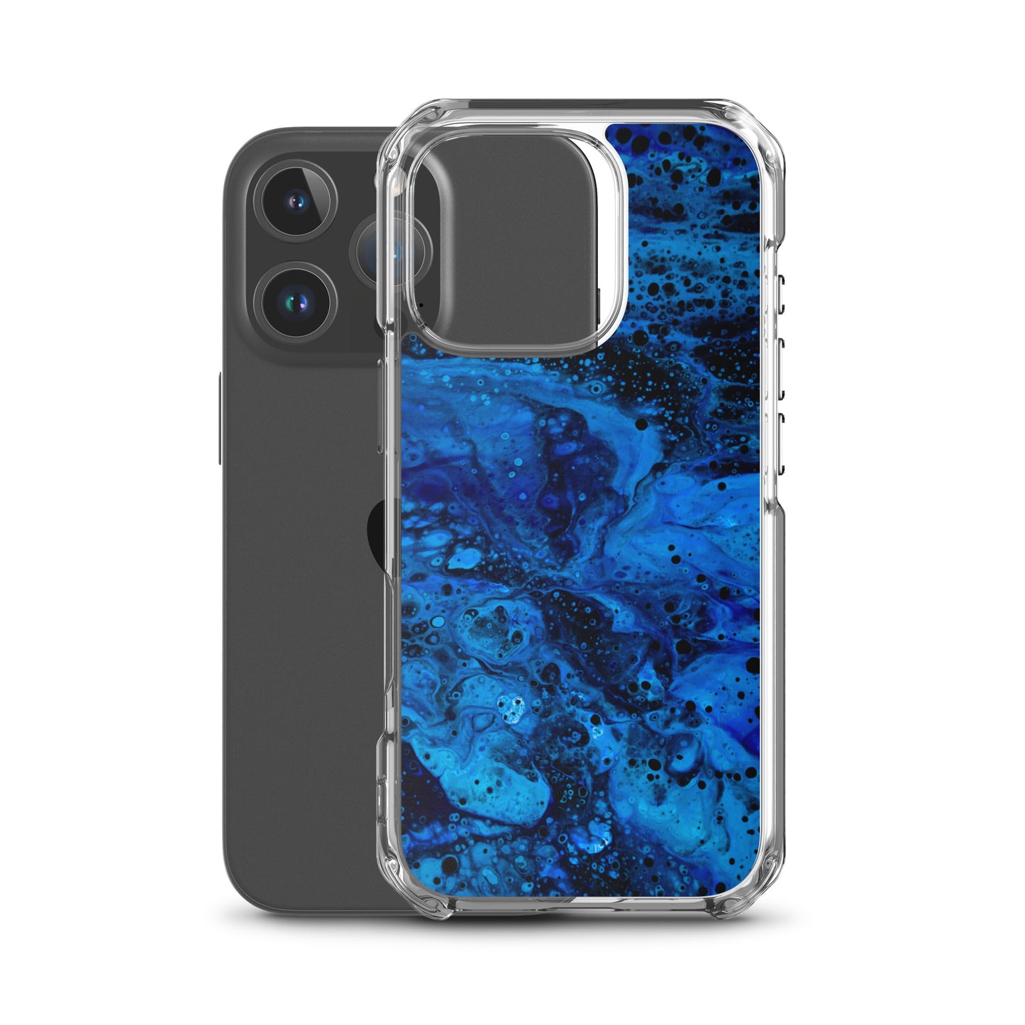 NightOwl Studio Custom Phone Case Compatible with iPhone, Ultra Slim Cover with Heavy Duty Scratch Resistant Shockproof Protection, Blue Abyss