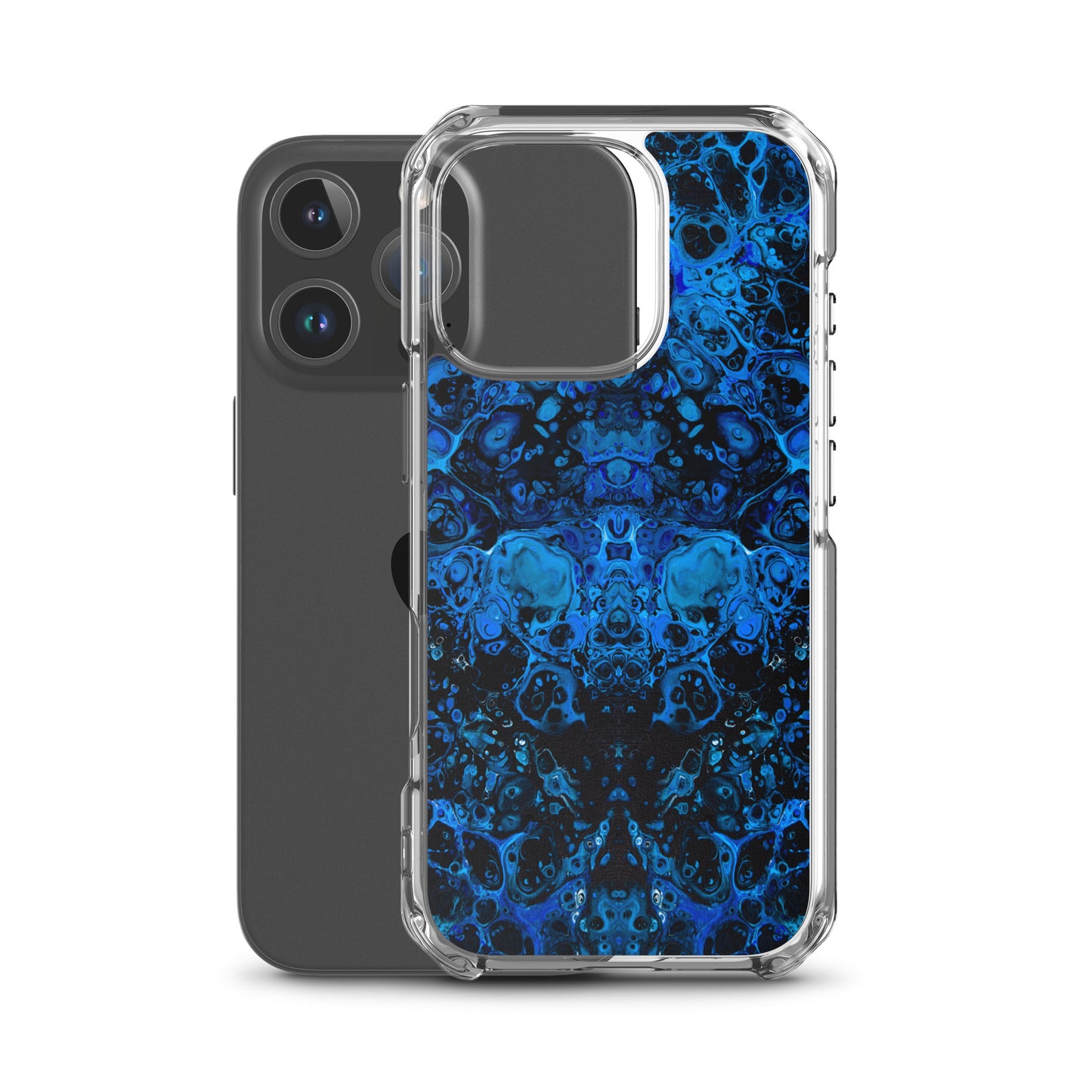 NightOwl Studio Custom Phone Case Compatible with iPhone, Ultra Slim Cover with Heavy Duty Scratch Resistant Shockproof Protection, Azul