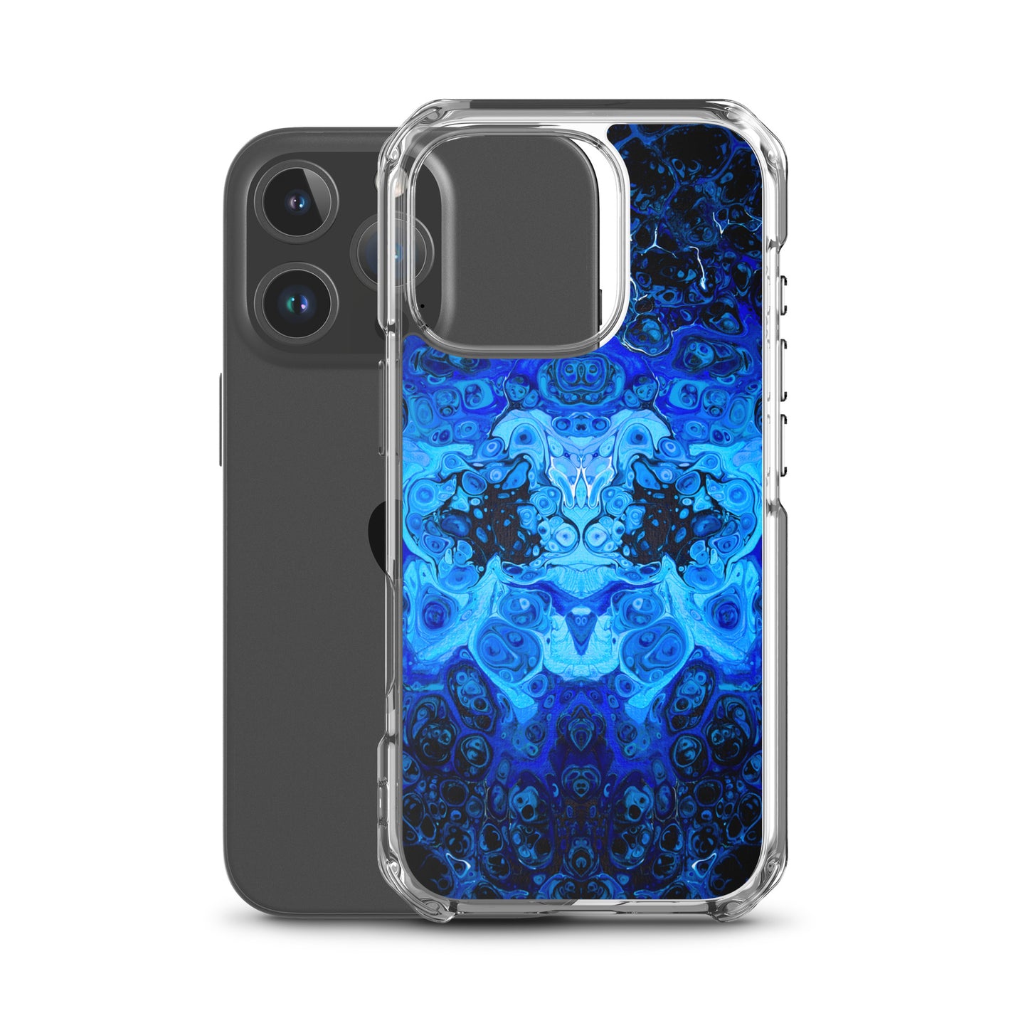 NightOwl Studio Custom Phone Case Compatible with iPhone, Ultra Slim Cover with Heavy Duty Scratch Resistant Shockproof Protection, Blue Bliss