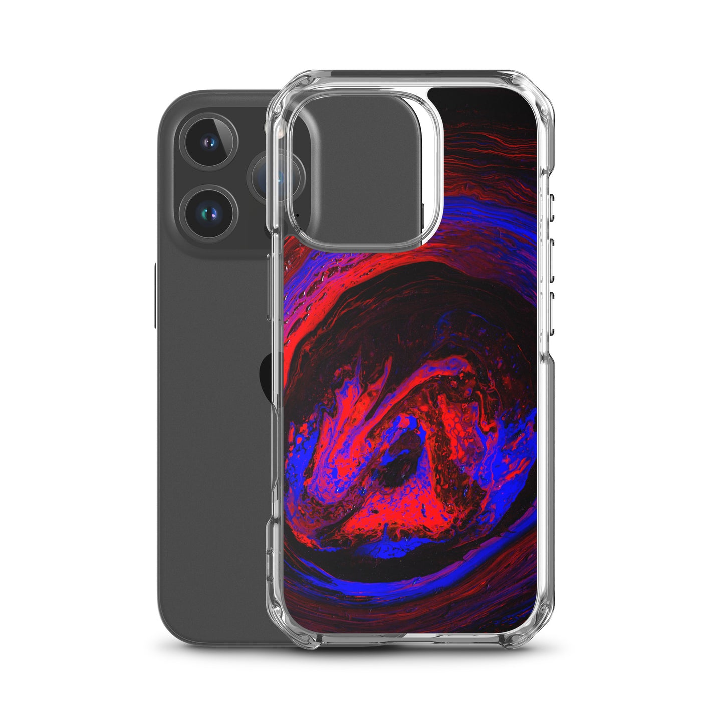 NightOwl Studio Custom Phone Case Compatible with iPhone, Ultra Slim Cover with Heavy Duty Scratch Resistant Shockproof Protection, Red Vortex