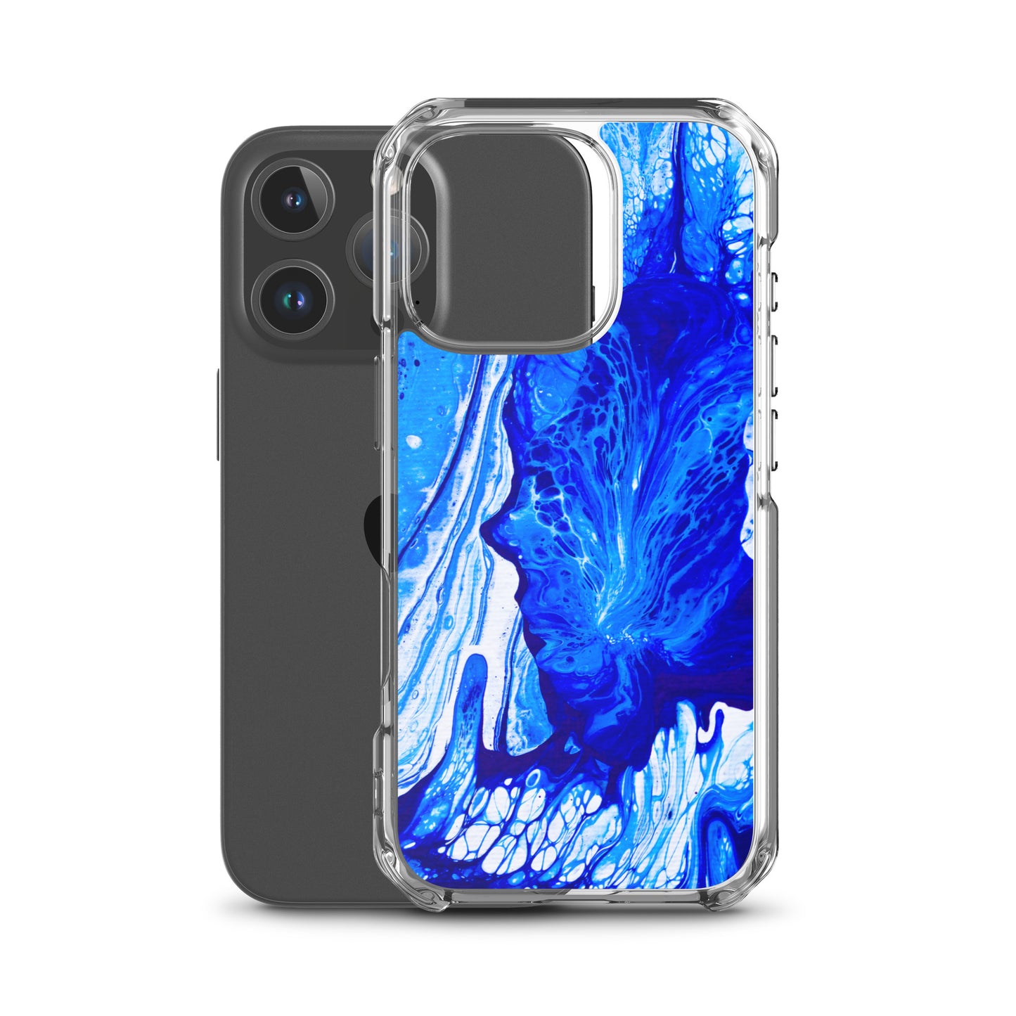 NightOwl Studio Custom Phone Case Compatible with iPhone, Ultra Slim Cover with Heavy Duty Scratch Resistant Shockproof Protection, Ms. Blue