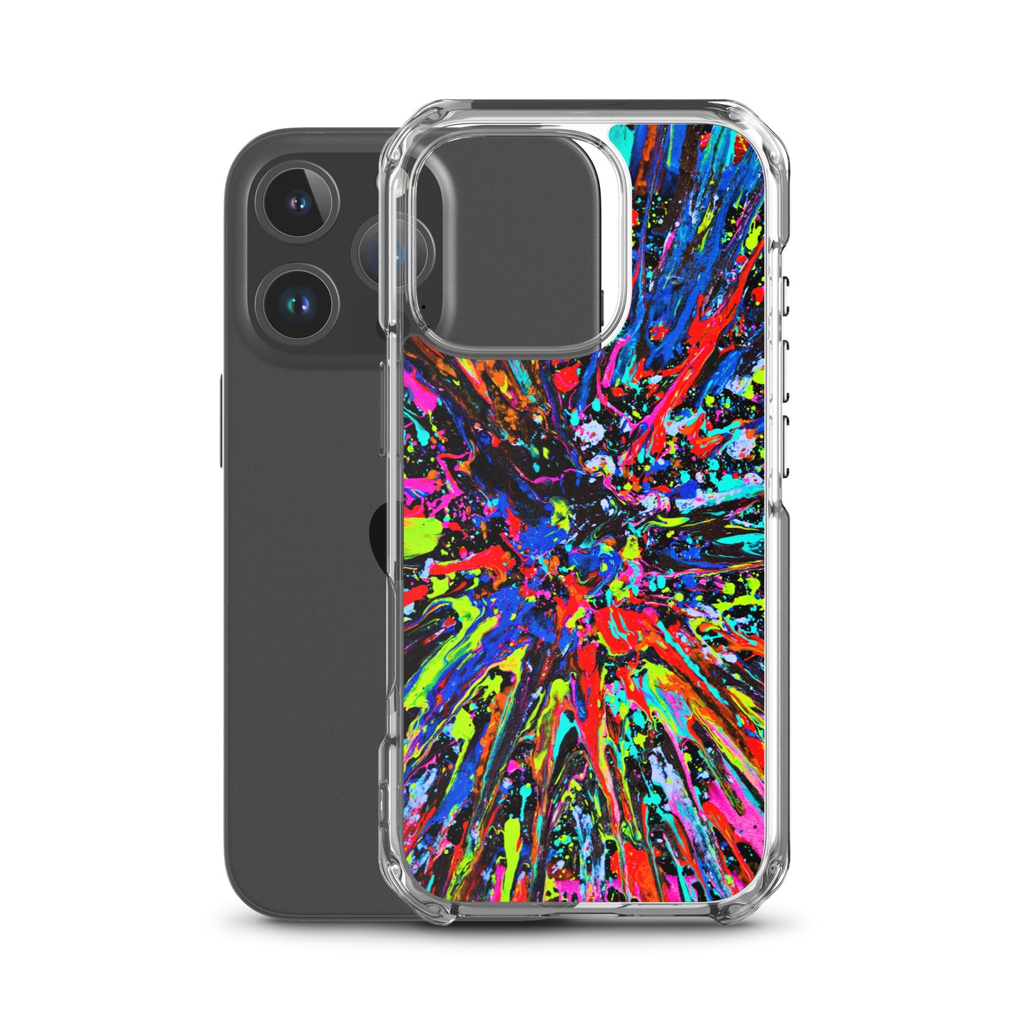 NightOwl Studio Custom Phone Case Compatible with iPhone, Ultra Slim Cover with Heavy Duty Scratch Resistant Shockproof Protection, Splatter