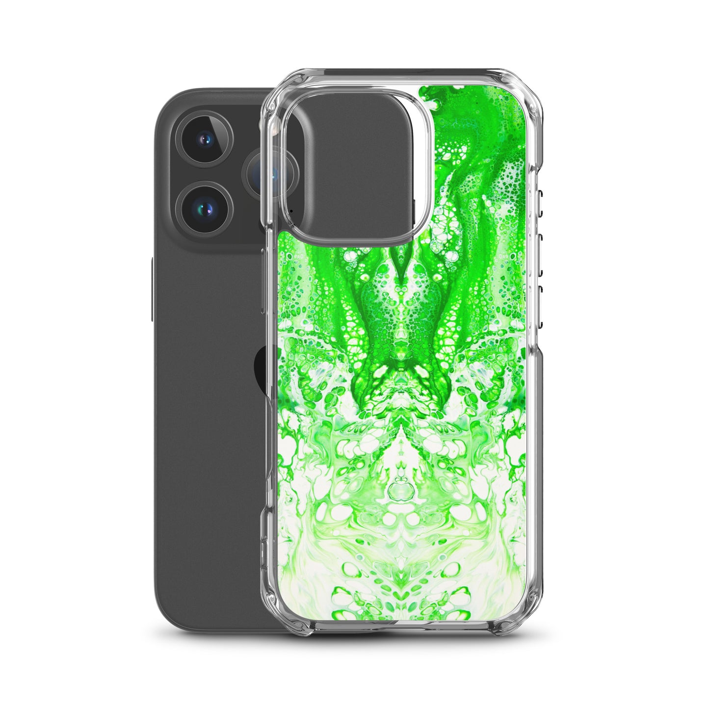 NightOwl Studio Custom Phone Case Compatible with iPhone, Ultra Slim Cover with Heavy Duty Scratch Resistant Shockproof Protection, Lime Time