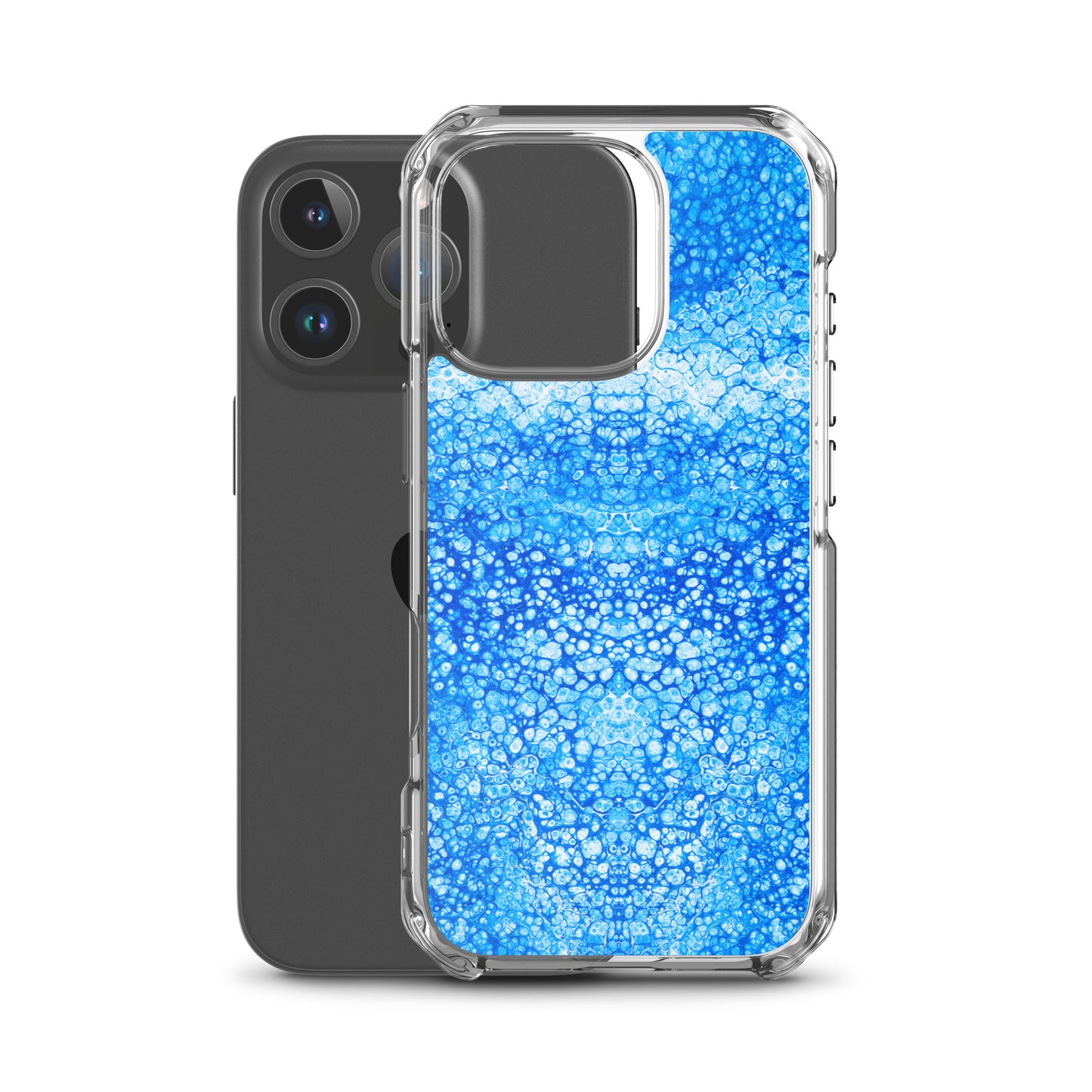 NightOwl Studio Custom Phone Case Compatible with iPhone, Ultra Slim Cover with Heavy Duty Scratch Resistant Shockproof Protection, Cryptic Blue