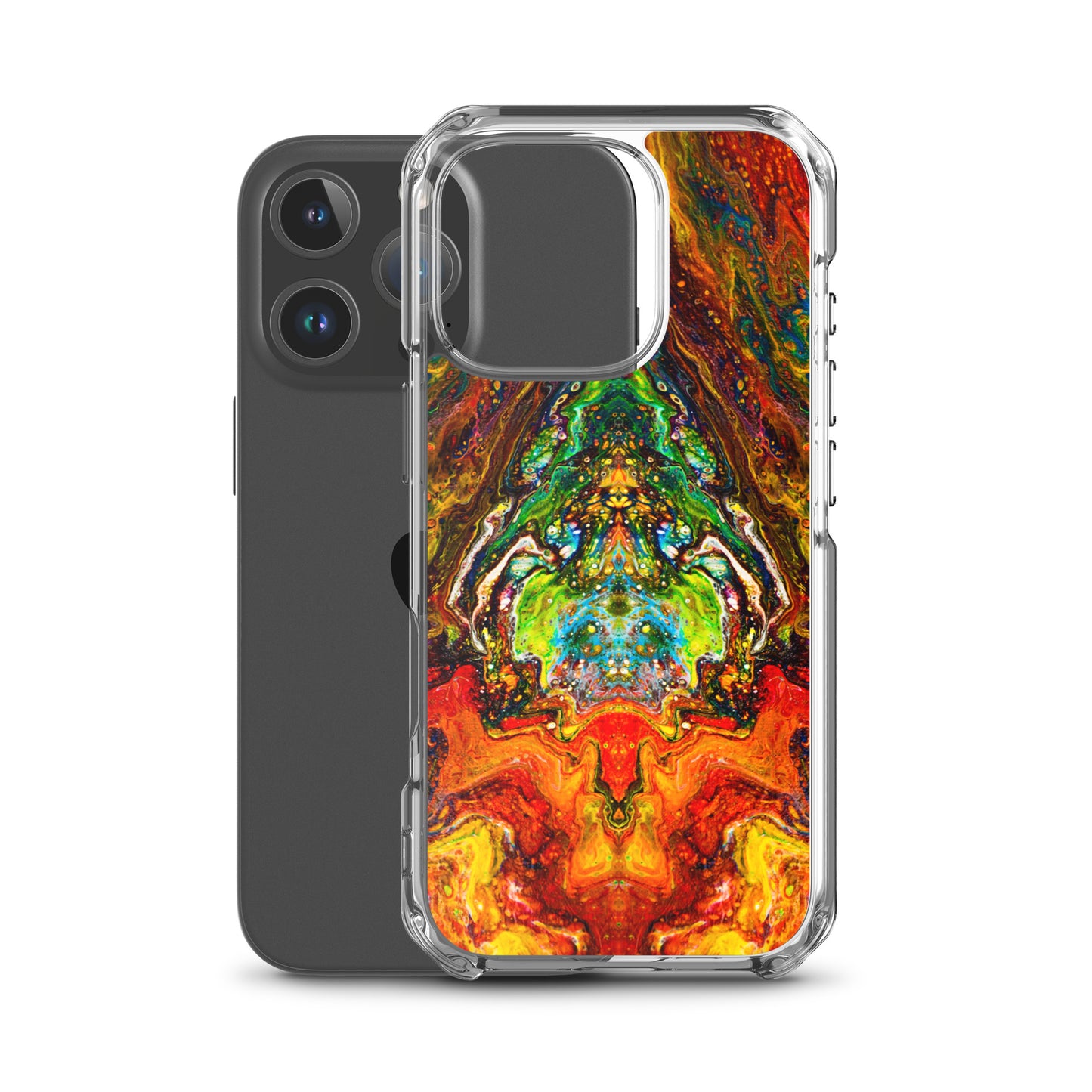 NightOwl Studio Custom Phone Case Compatible with iPhone, Ultra Slim Cover with Heavy Duty Scratch Resistant Shockproof Protection, Psychedelic Something