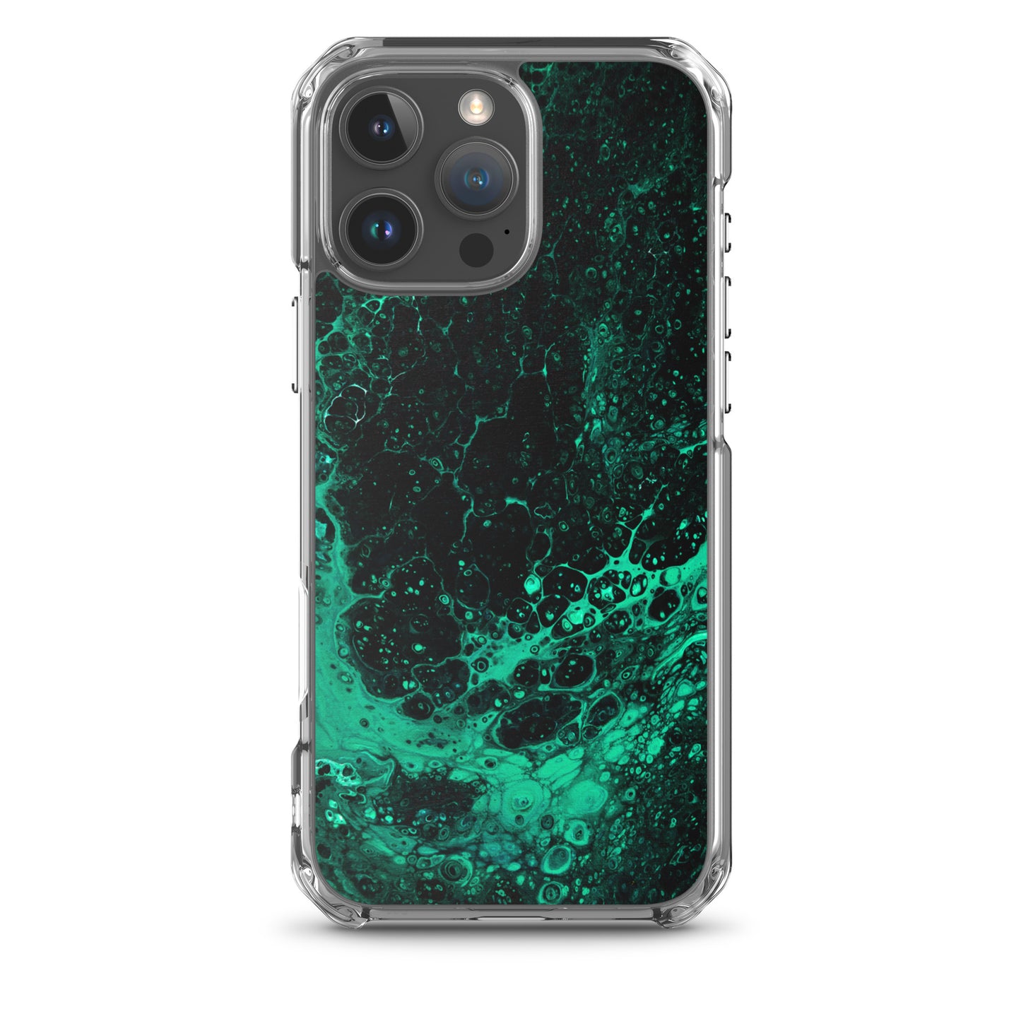 NightOwl Studio Custom Phone Case Compatible with iPhone, Ultra Slim Cover with Heavy Duty Scratch Resistant Shockproof Protection, Green Tide