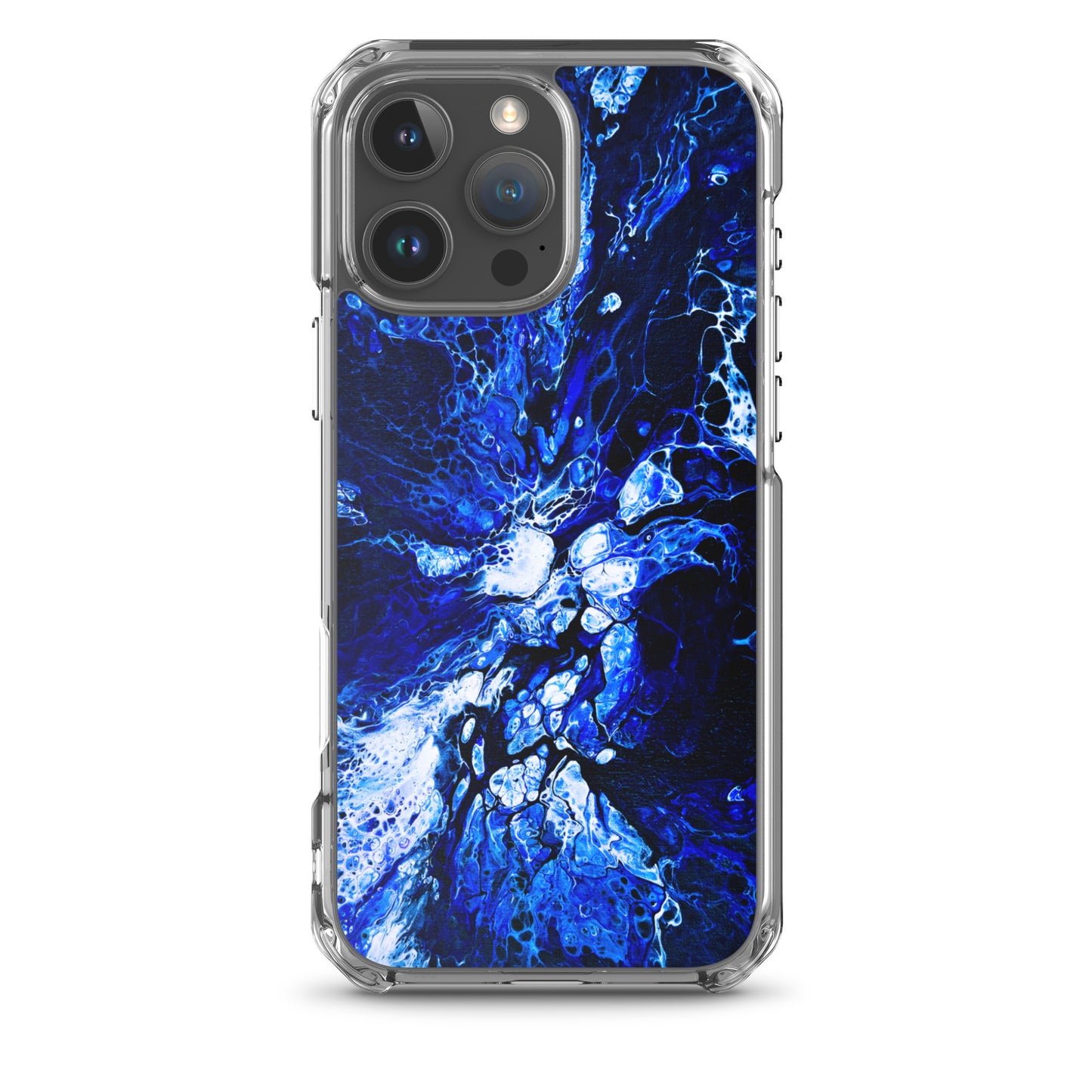 NightOwl Studio Custom Phone Case Compatible with iPhone, Ultra Slim Cover with Heavy Duty Scratch Resistant Shockproof Protection, Blue Burst