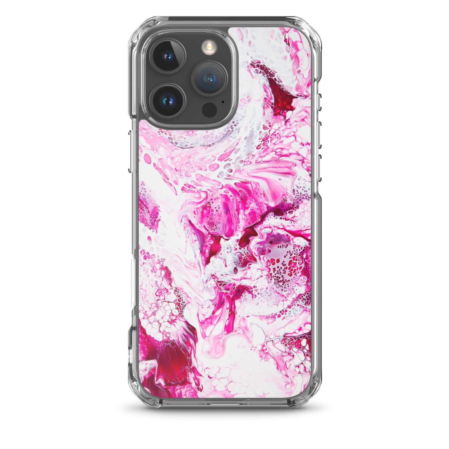 NightOwl Studio Custom Phone Case Compatible with iPhone, Ultra Slim Cover with Heavy Duty Scratch Resistant Shockproof Protection, Pink Distortion