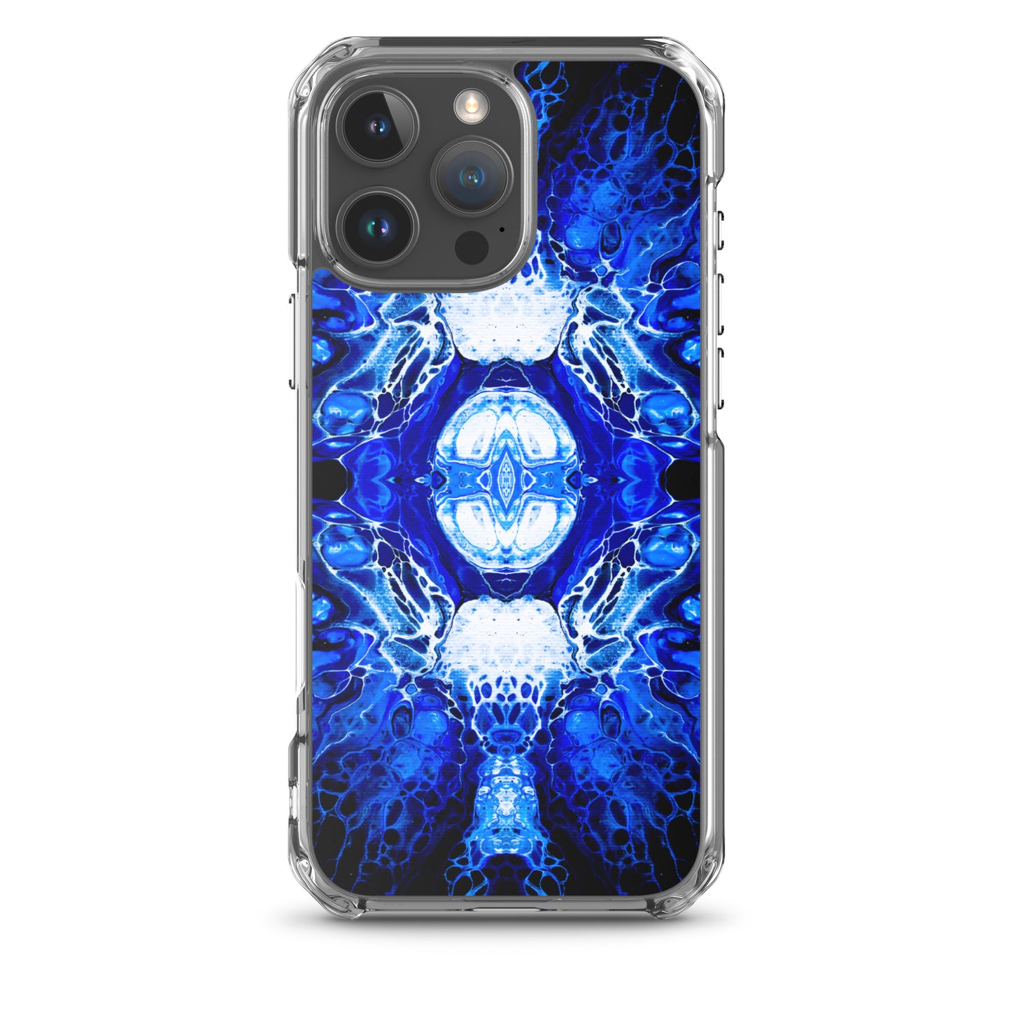 NightOwl Studio Custom Phone Case Compatible with iPhone, Ultra Slim Cover with Heavy Duty Scratch Resistant Shockproof Protection, Blue Nucleus