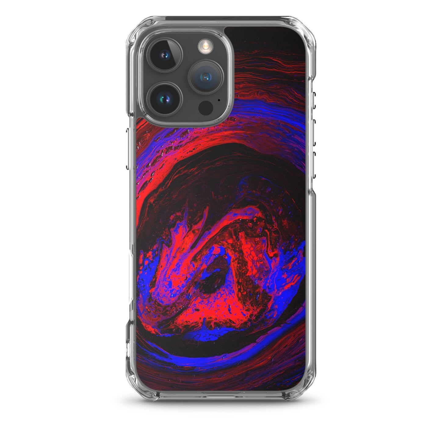 NightOwl Studio Custom Phone Case Compatible with iPhone, Ultra Slim Cover with Heavy Duty Scratch Resistant Shockproof Protection, Red Vortex