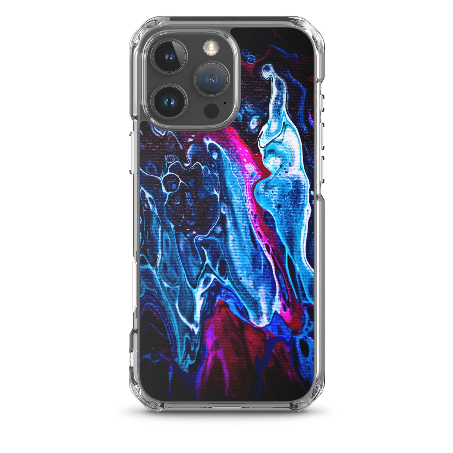 NightOwl Studio Custom Phone Case Compatible with iPhone, Ultra Slim Cover with Heavy Duty Scratch Resistant Protection, Blue Liquid