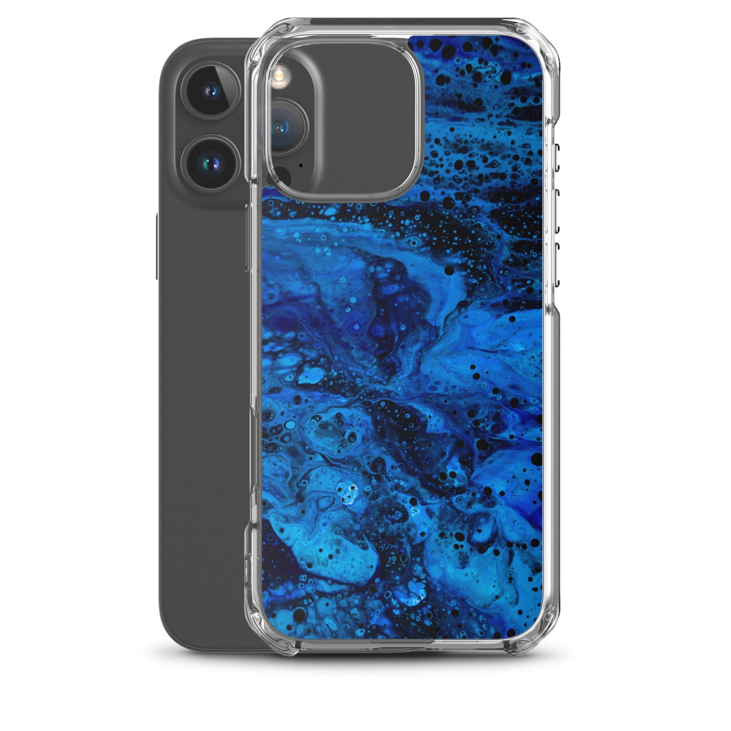 NightOwl Studio Custom Phone Case Compatible with iPhone, Ultra Slim Cover with Heavy Duty Scratch Resistant Shockproof Protection, Blue Abyss