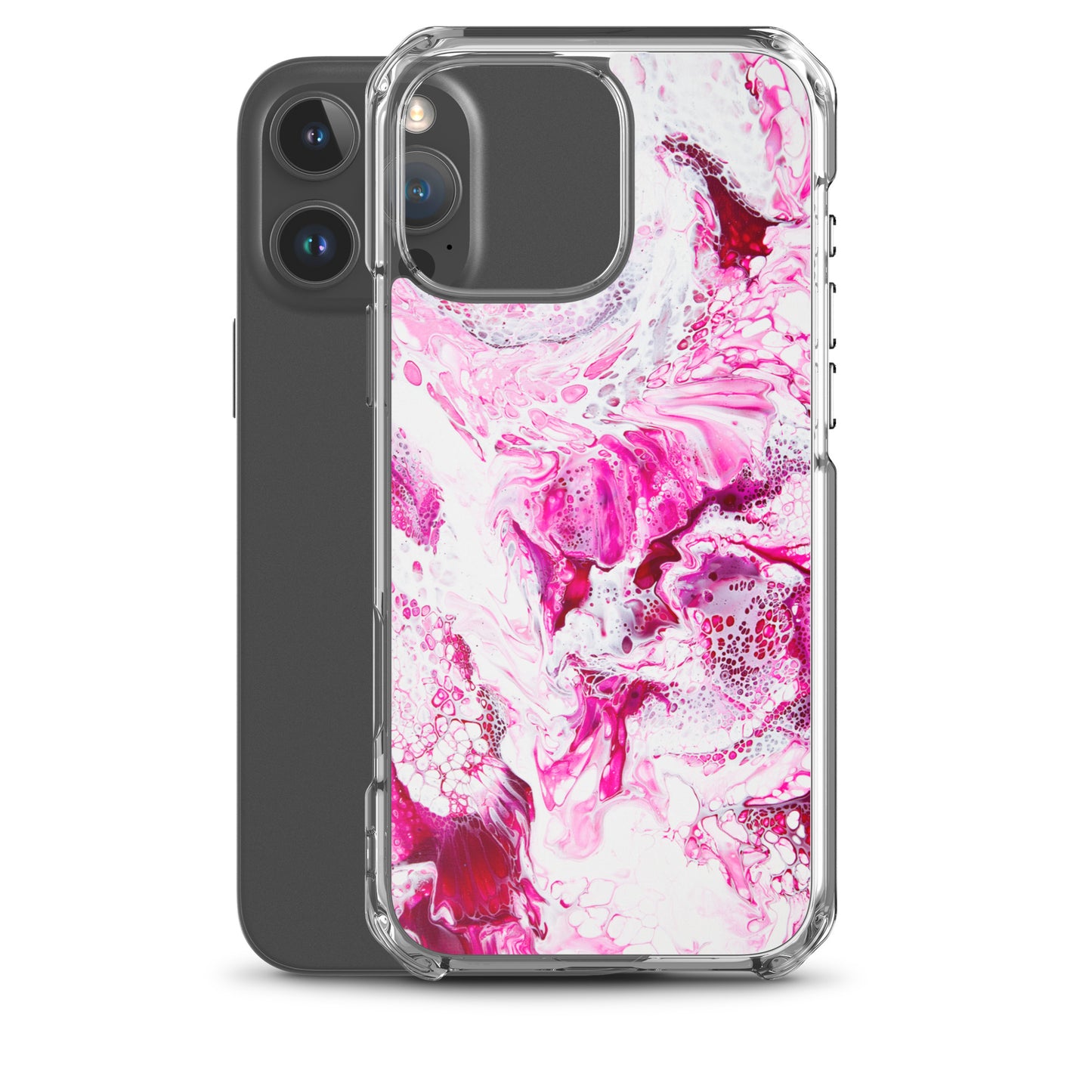 NightOwl Studio Custom Phone Case Compatible with iPhone, Ultra Slim Cover with Heavy Duty Scratch Resistant Shockproof Protection, Pink Distortion