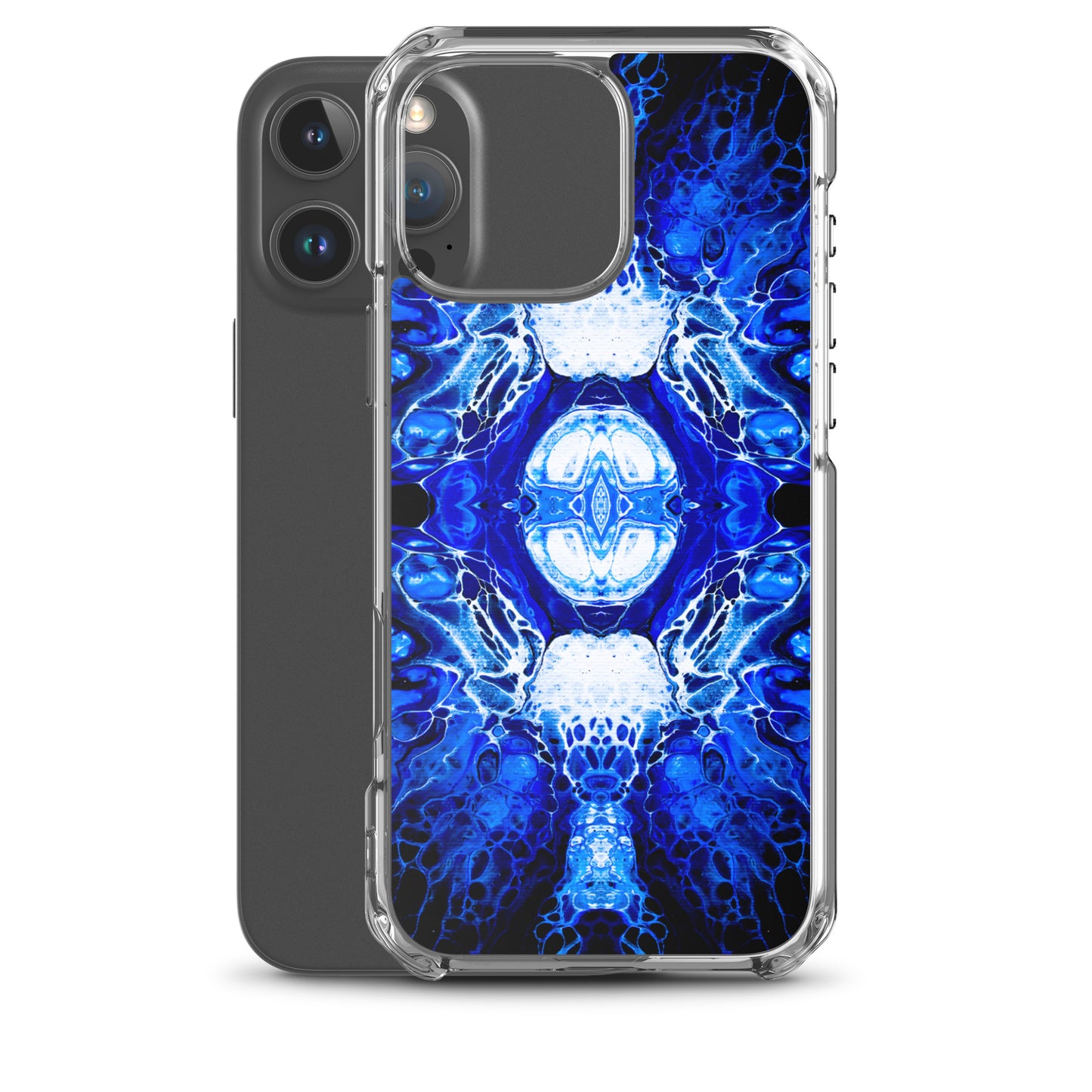 NightOwl Studio Custom Phone Case Compatible with iPhone, Ultra Slim Cover with Heavy Duty Scratch Resistant Shockproof Protection, Blue Nucleus