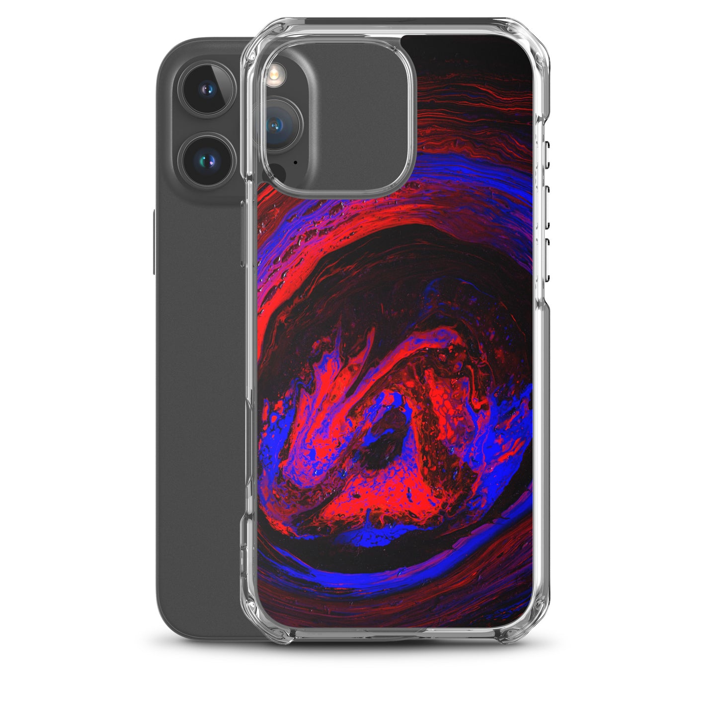 NightOwl Studio Custom Phone Case Compatible with iPhone, Ultra Slim Cover with Heavy Duty Scratch Resistant Shockproof Protection, Red Vortex