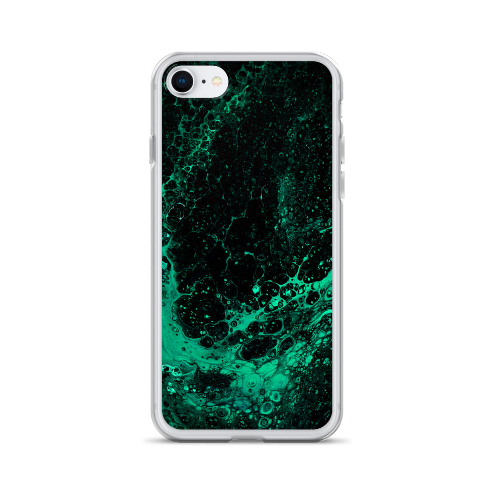 NightOwl Studio Custom Phone Case Compatible with iPhone, Ultra Slim Cover with Heavy Duty Scratch Resistant Shockproof Protection, Green Tide