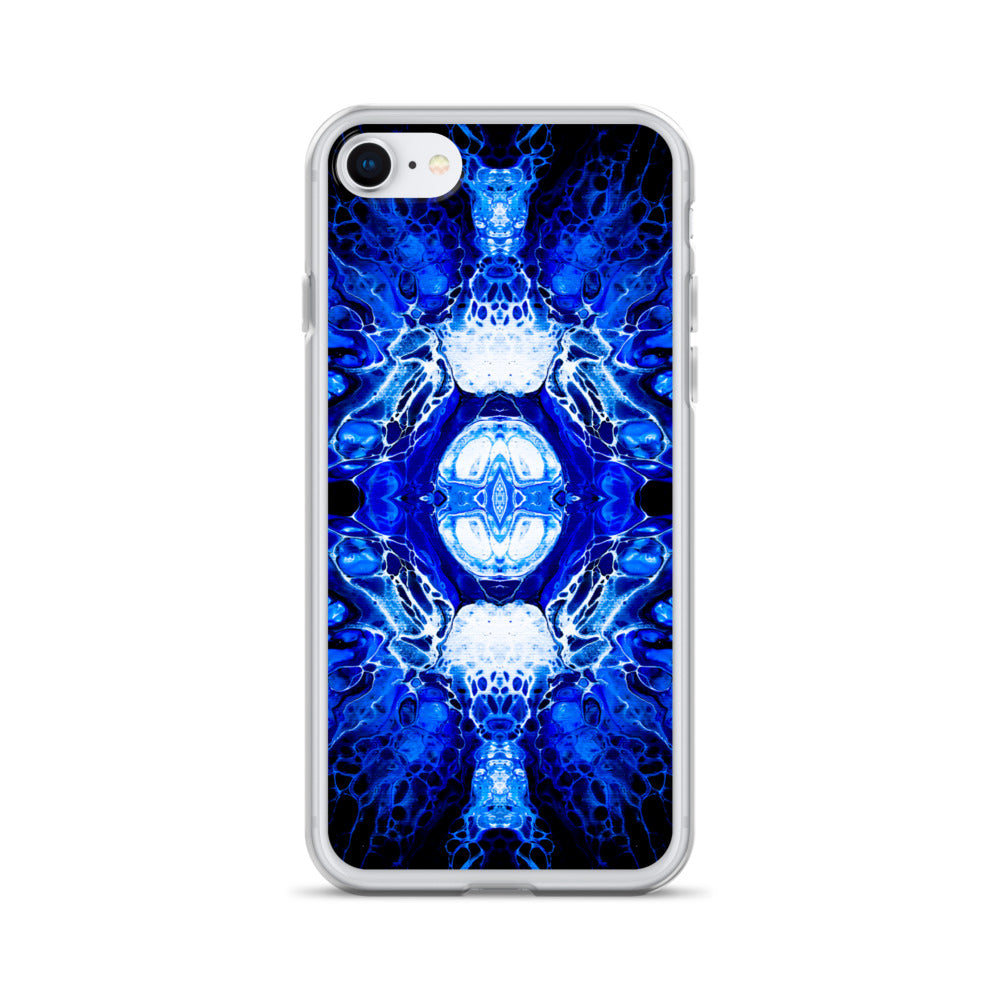 NightOwl Studio Custom Phone Case Compatible with iPhone, Ultra Slim Cover with Heavy Duty Scratch Resistant Shockproof Protection, Blue Nucleus