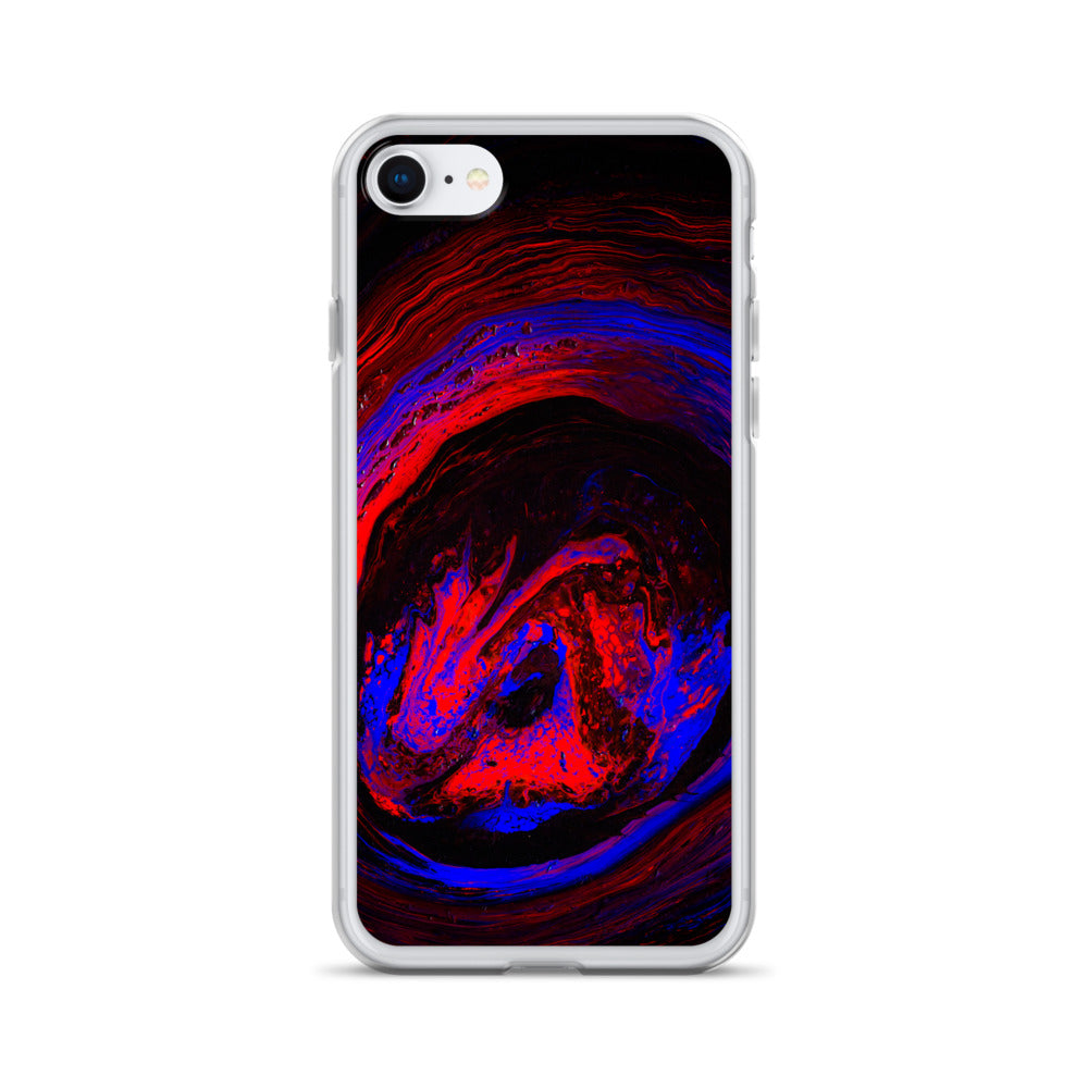 NightOwl Studio Custom Phone Case Compatible with iPhone, Ultra Slim Cover with Heavy Duty Scratch Resistant Shockproof Protection, Red Vortex