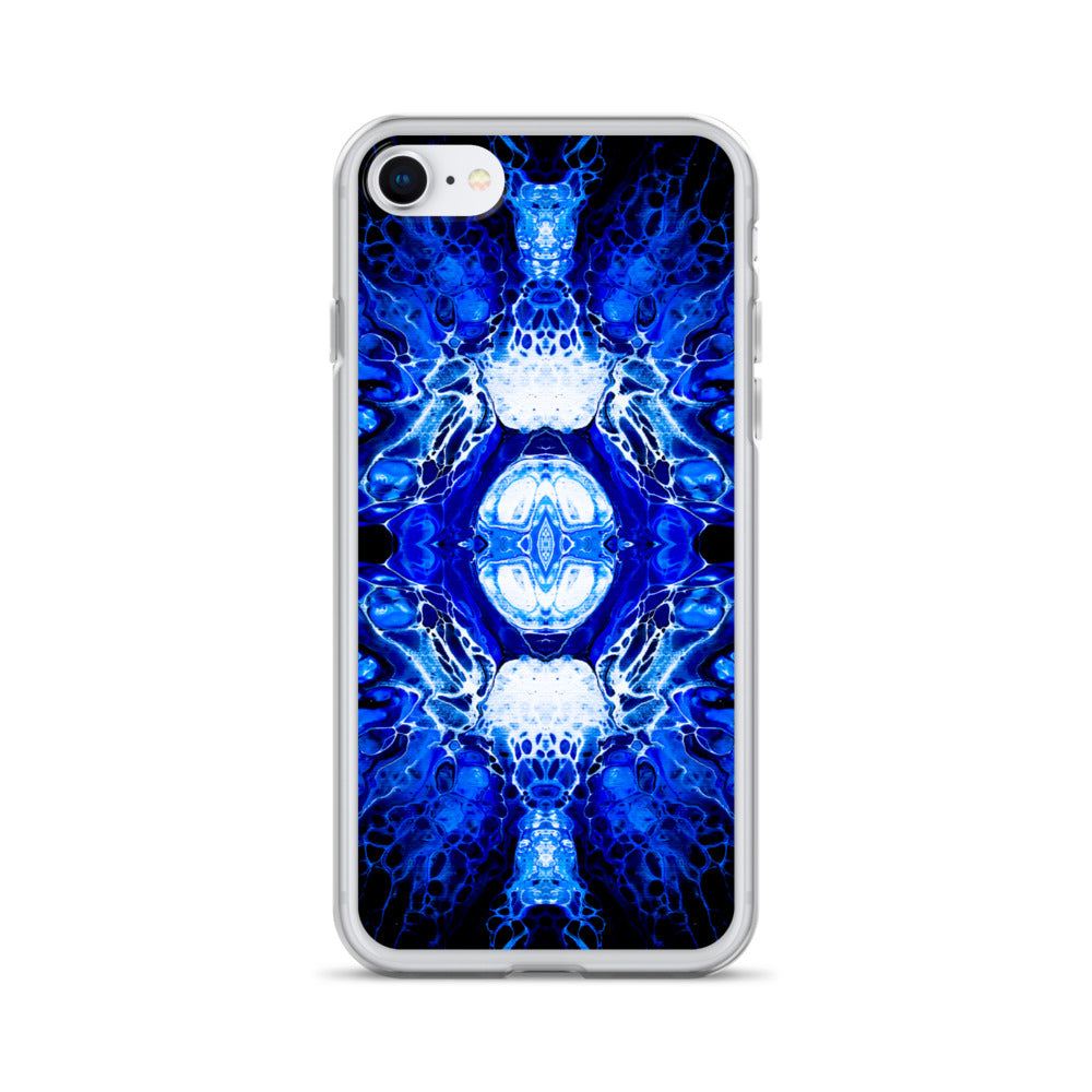 NightOwl Studio Custom Phone Case Compatible with iPhone, Ultra Slim Cover with Heavy Duty Scratch Resistant Shockproof Protection, Blue Nucleus