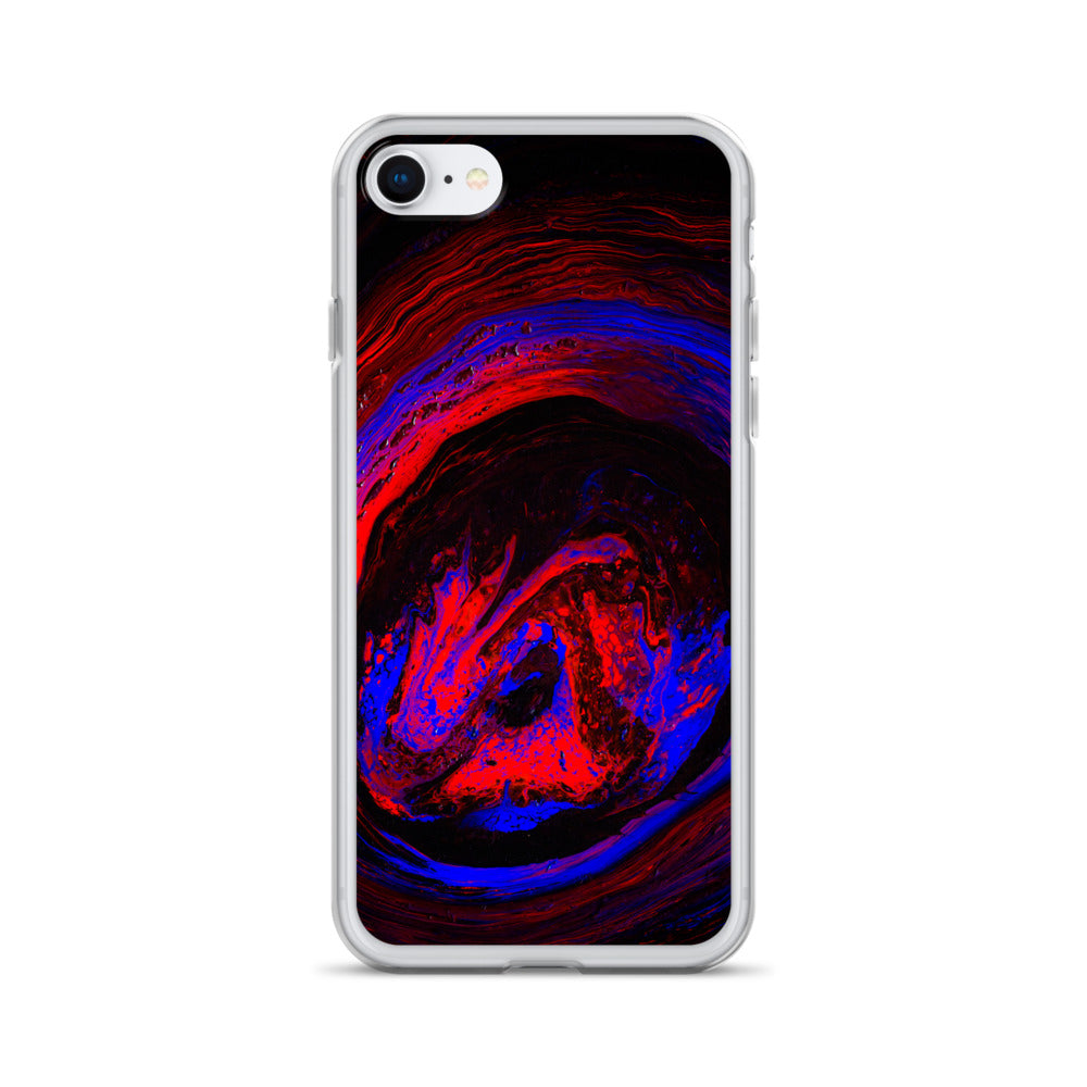 NightOwl Studio Custom Phone Case Compatible with iPhone, Ultra Slim Cover with Heavy Duty Scratch Resistant Shockproof Protection, Red Vortex