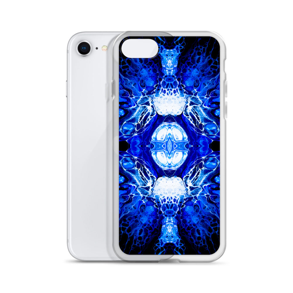 NightOwl Studio Custom Phone Case Compatible with iPhone, Ultra Slim Cover with Heavy Duty Scratch Resistant Shockproof Protection, Blue Nucleus