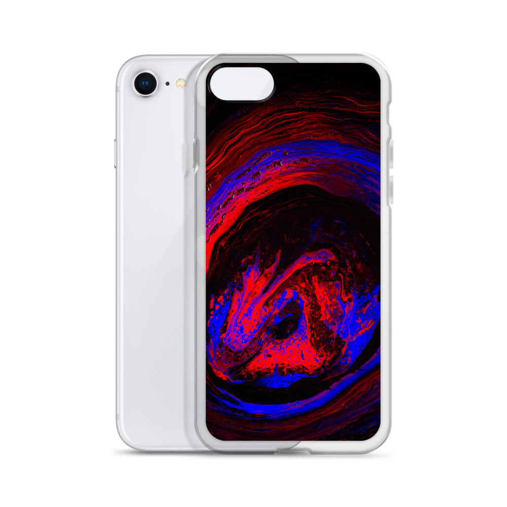 NightOwl Studio Custom Phone Case Compatible with iPhone, Ultra Slim Cover with Heavy Duty Scratch Resistant Shockproof Protection, Red Vortex