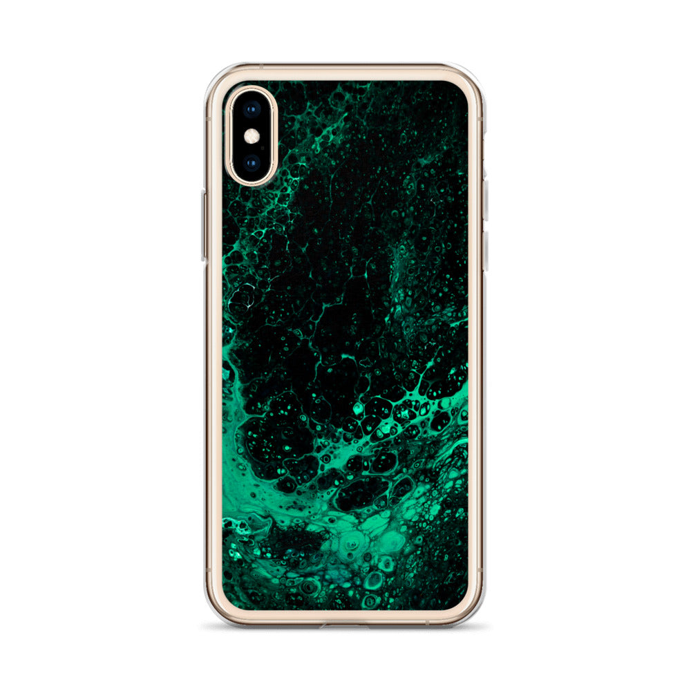 NightOwl Studio Custom Phone Case Compatible with iPhone, Ultra Slim Cover with Heavy Duty Scratch Resistant Shockproof Protection, Green Tide