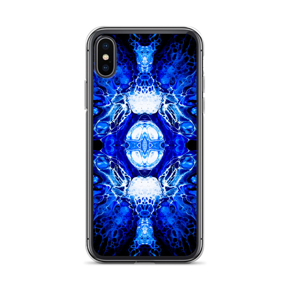 NightOwl Studio Custom Phone Case Compatible with iPhone, Ultra Slim Cover with Heavy Duty Scratch Resistant Shockproof Protection, Blue Nucleus