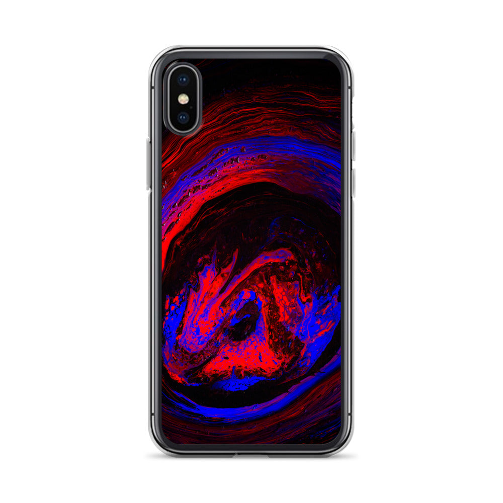 NightOwl Studio Custom Phone Case Compatible with iPhone, Ultra Slim Cover with Heavy Duty Scratch Resistant Shockproof Protection, Red Vortex