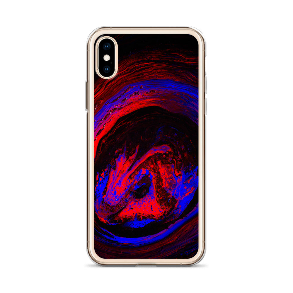 NightOwl Studio Custom Phone Case Compatible with iPhone, Ultra Slim Cover with Heavy Duty Scratch Resistant Shockproof Protection, Red Vortex