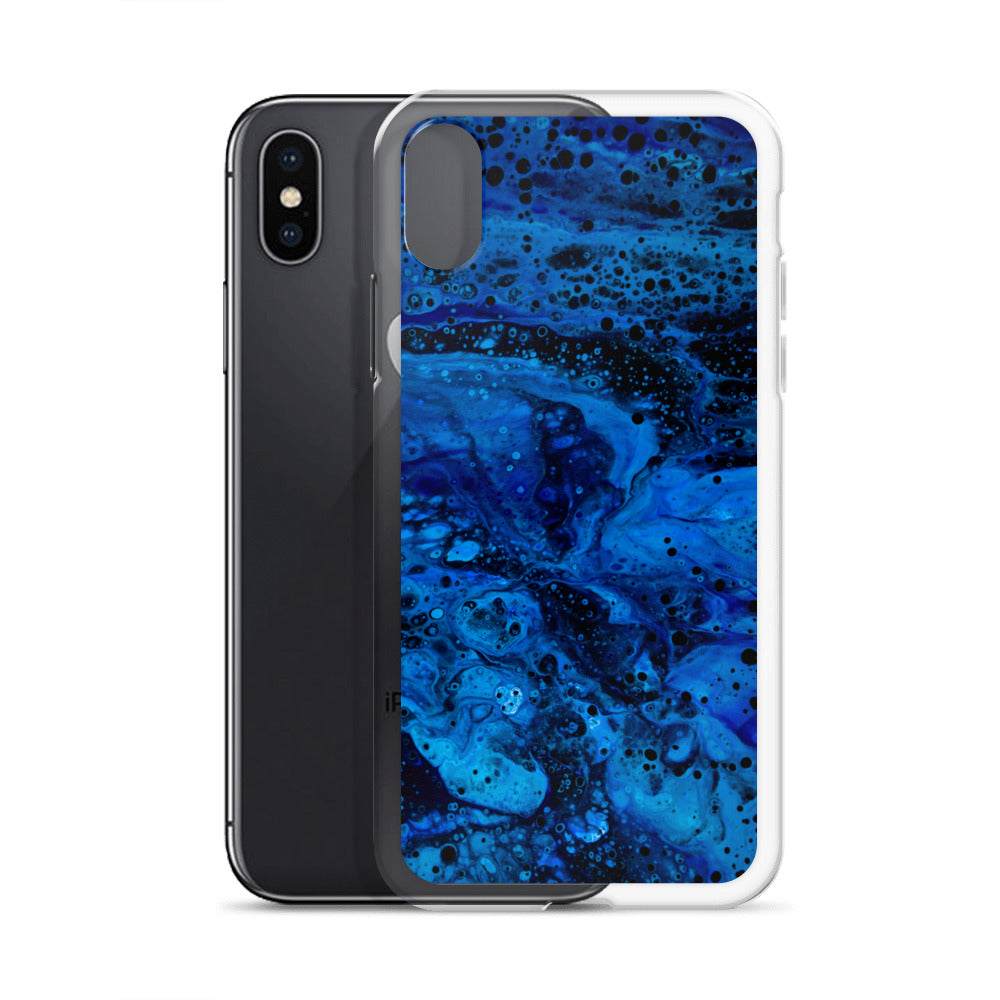 NightOwl Studio Custom Phone Case Compatible with iPhone, Ultra Slim Cover with Heavy Duty Scratch Resistant Shockproof Protection, Blue Abyss