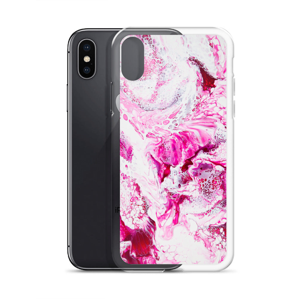 NightOwl Studio Custom Phone Case Compatible with iPhone, Ultra Slim Cover with Heavy Duty Scratch Resistant Shockproof Protection, Pink Distortion