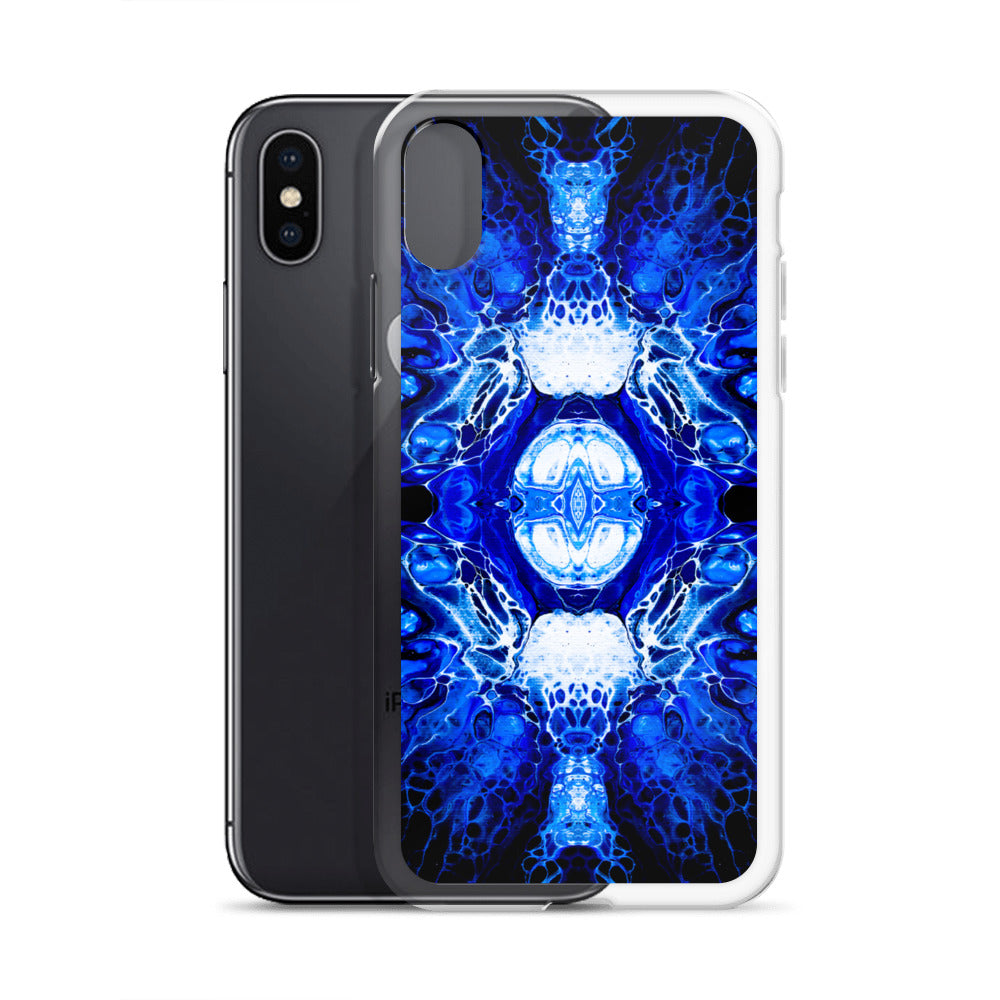 NightOwl Studio Custom Phone Case Compatible with iPhone, Ultra Slim Cover with Heavy Duty Scratch Resistant Shockproof Protection, Blue Nucleus