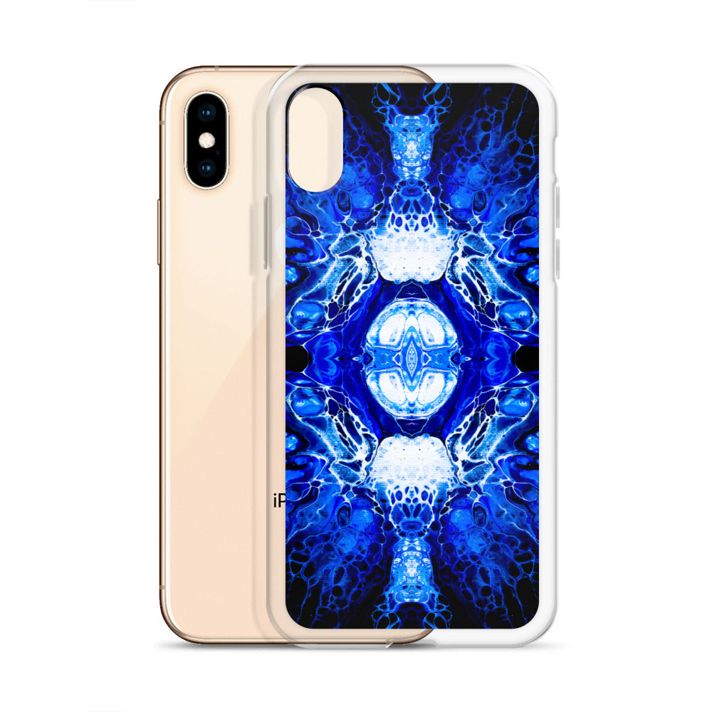 NightOwl Studio Custom Phone Case Compatible with iPhone, Ultra Slim Cover with Heavy Duty Scratch Resistant Shockproof Protection, Blue Nucleus